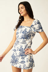 Printed Backless Dress
