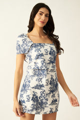 Printed Backless Dress