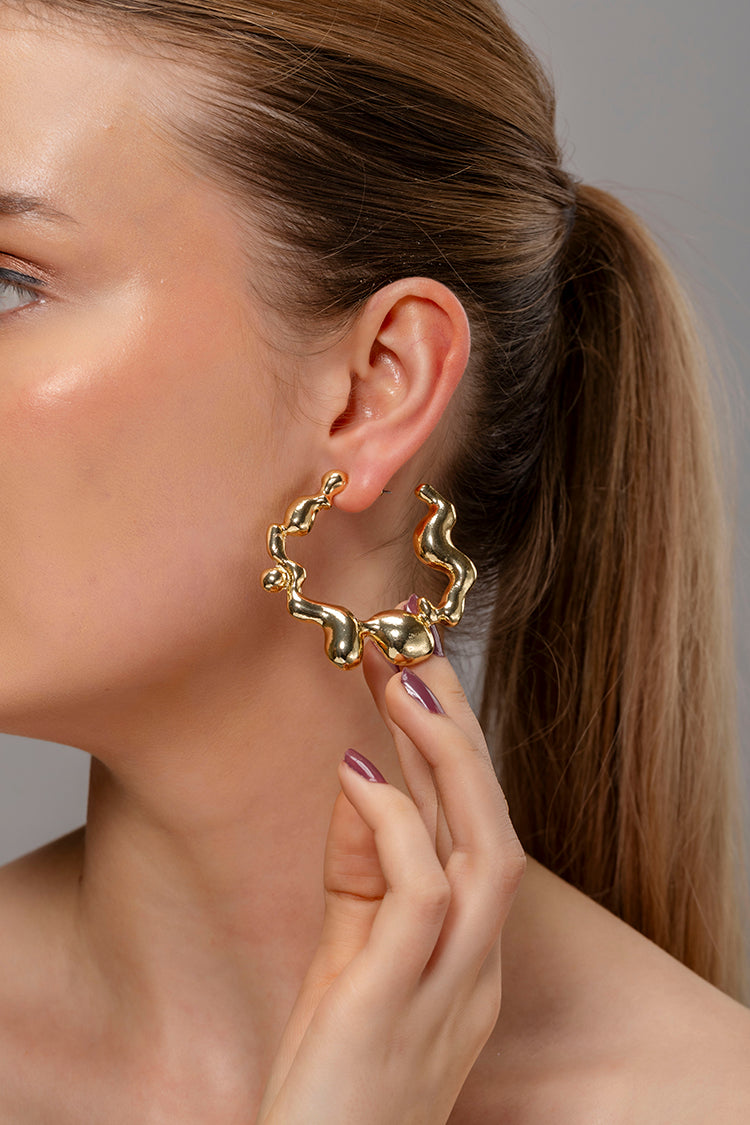 Molten Hoop Earings