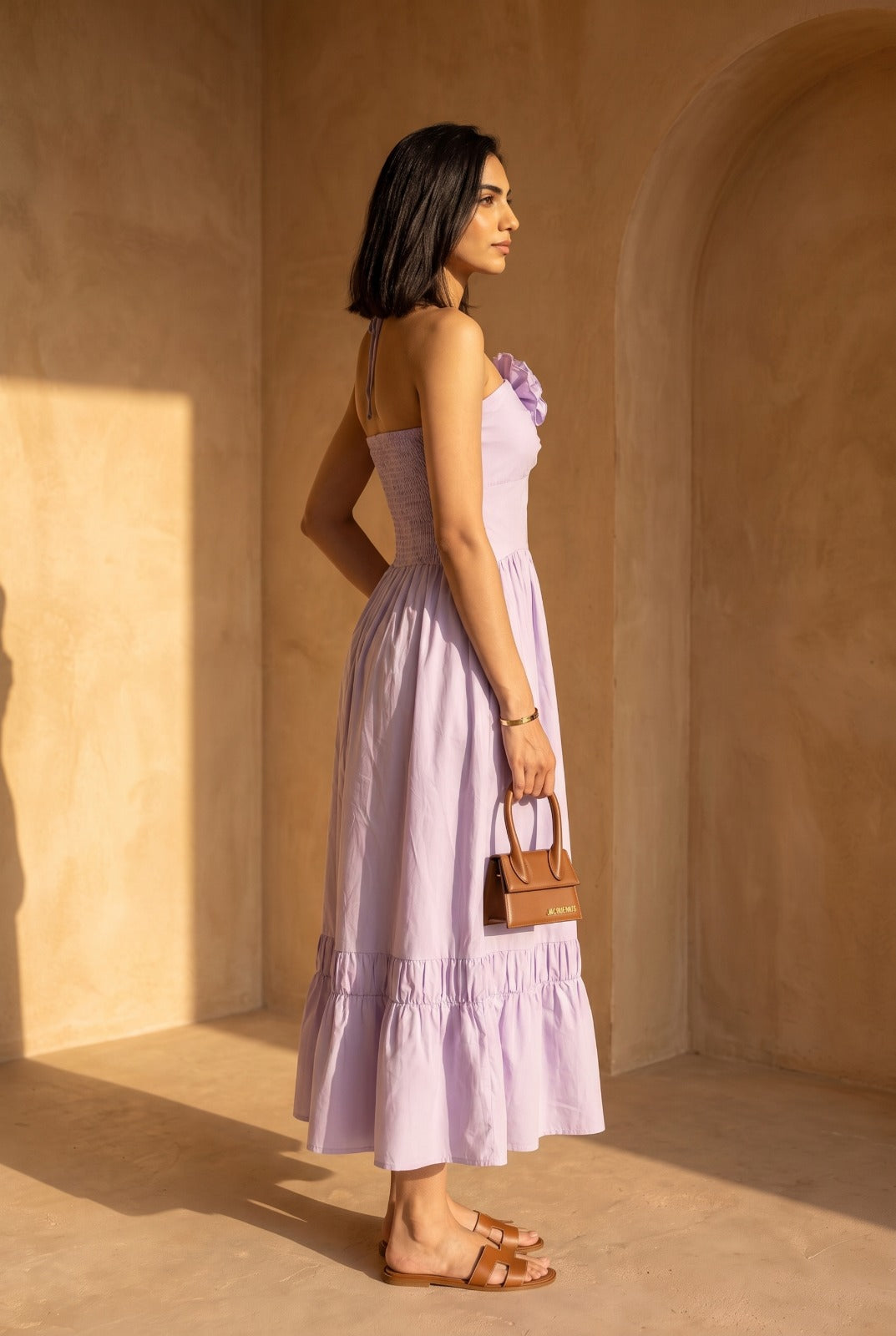 Maxi With Flower Detailing | Lilac