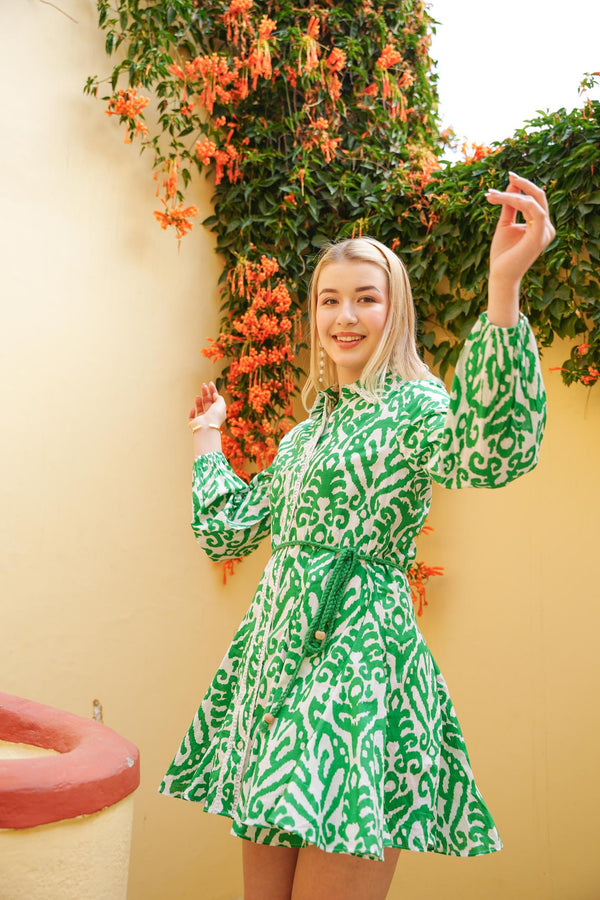 Printed Shirt Dress