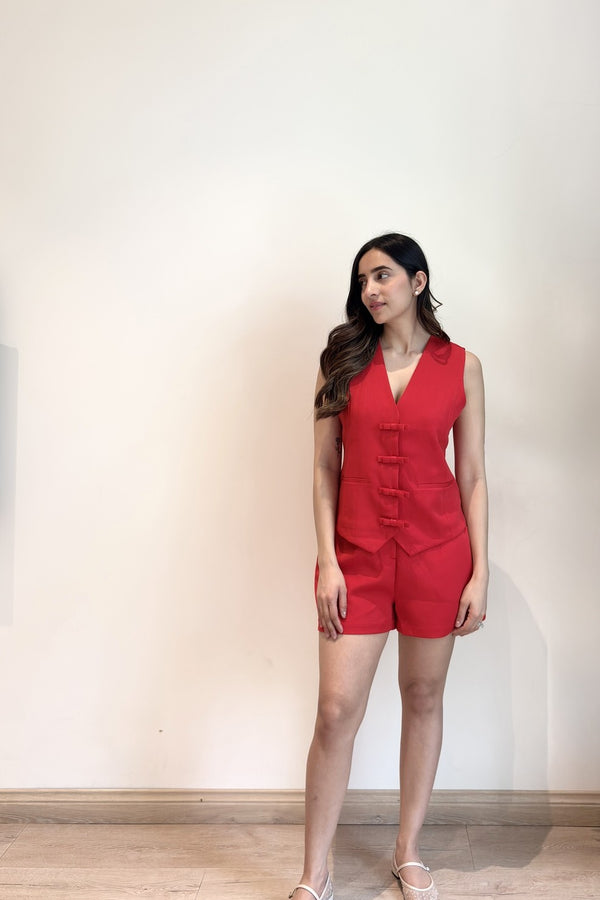 Frida Co Ord Set | Red