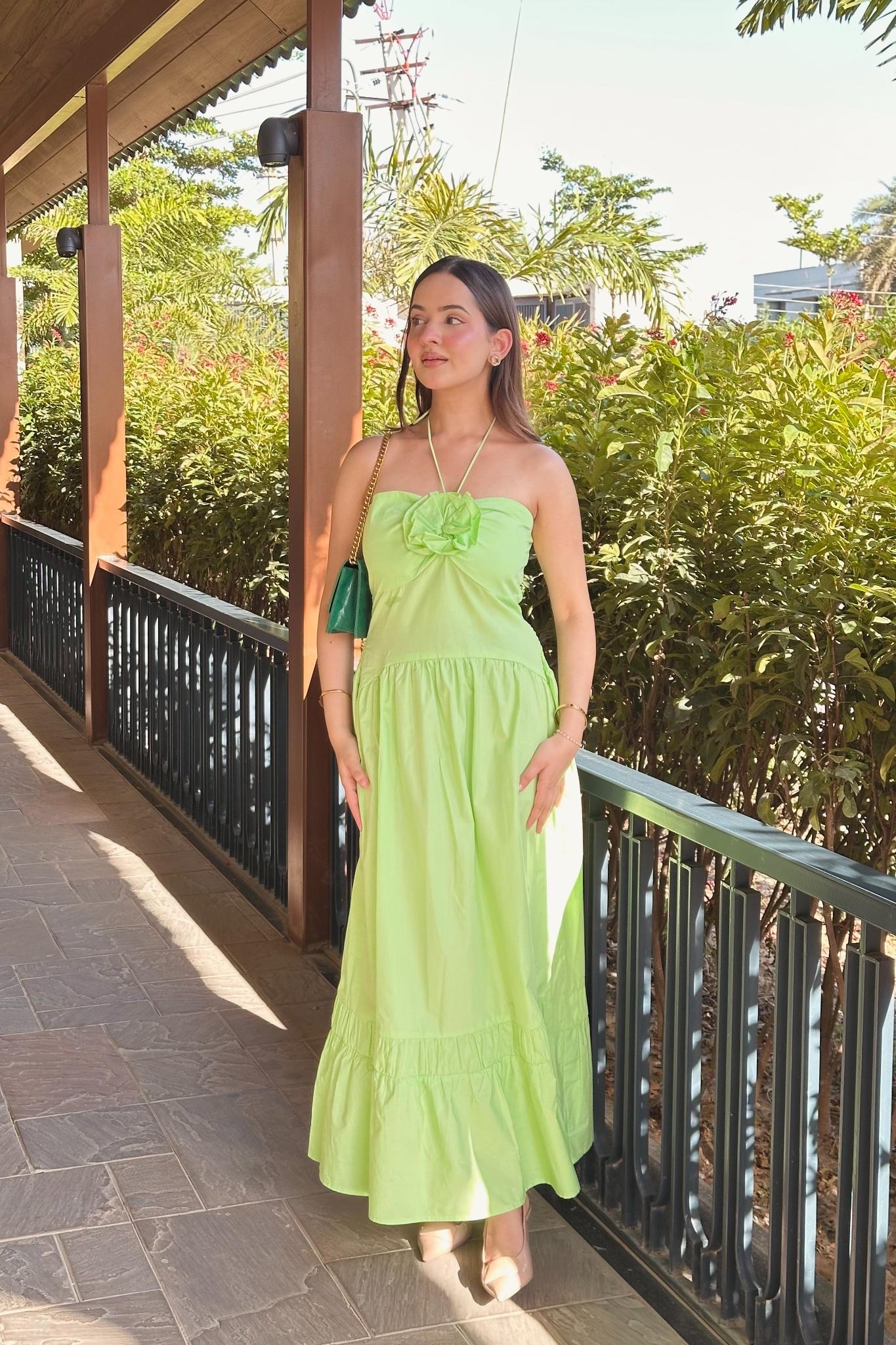 Maxi with flower detailing