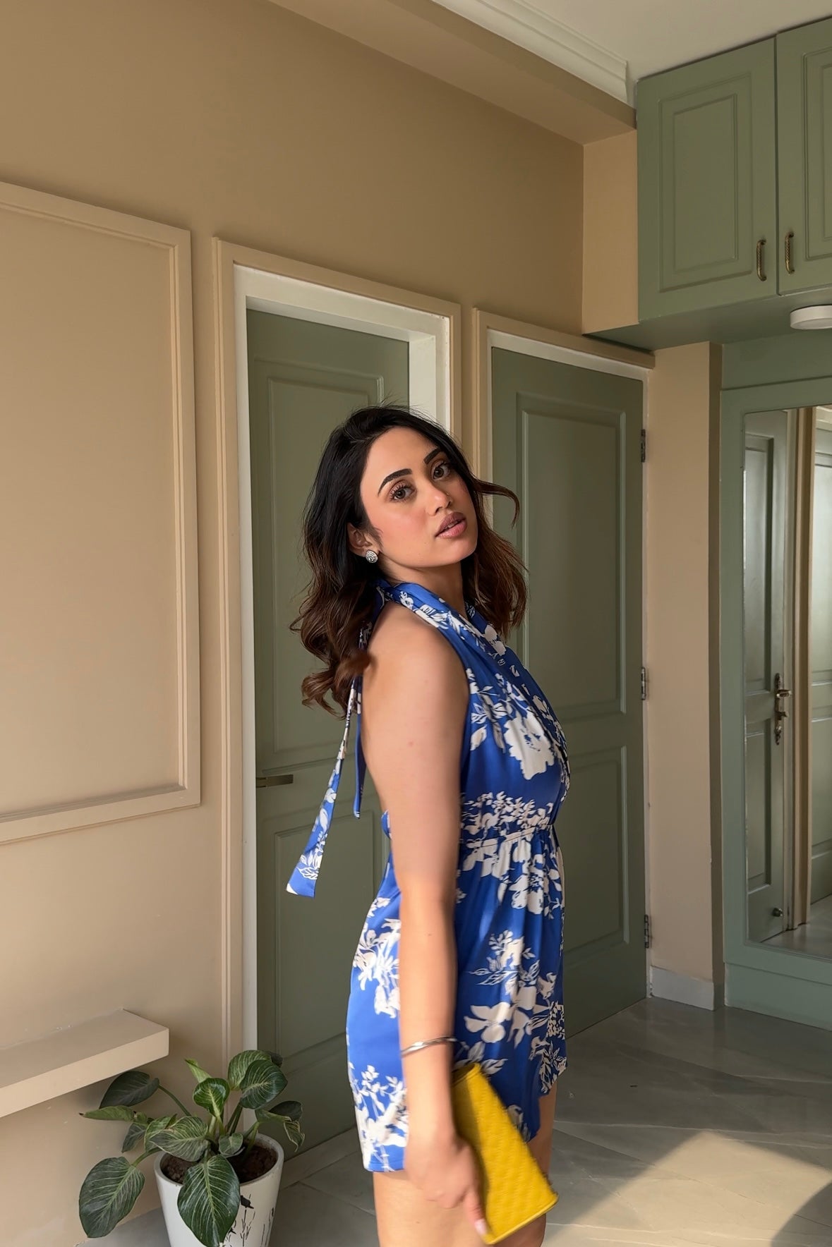 Satin Printed Playsuit