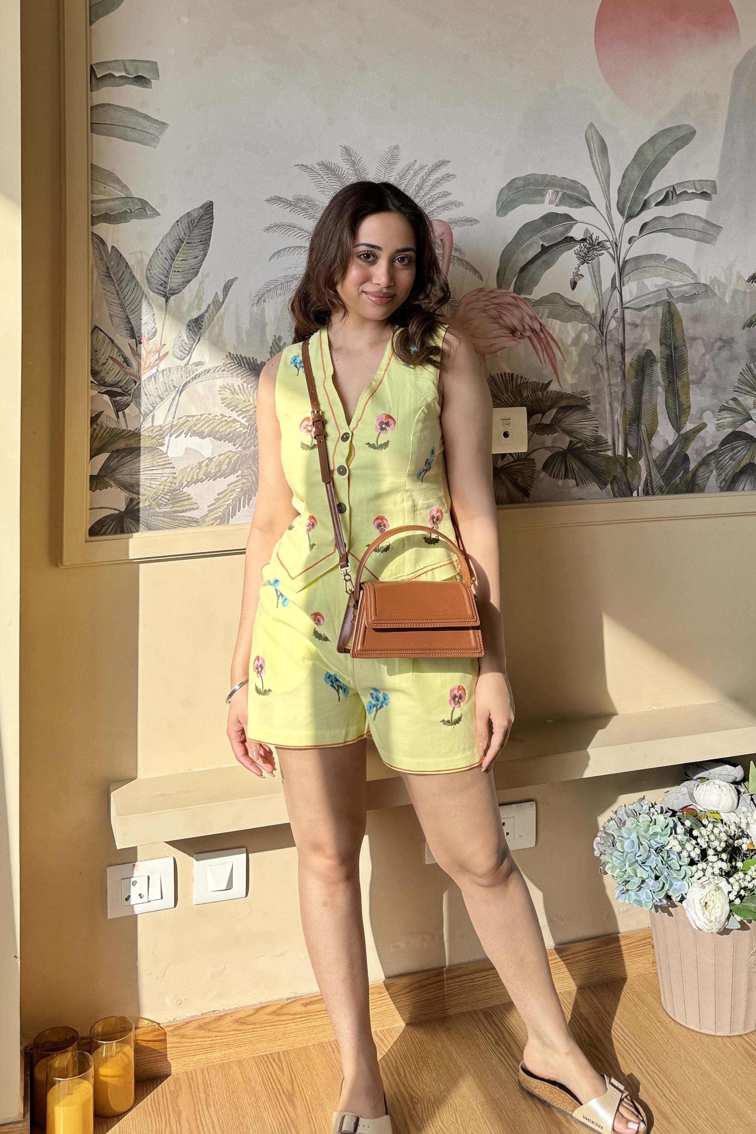 Embroidery Co-Ord Set | Yellow