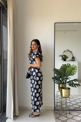Printed Backless Maxi Dress