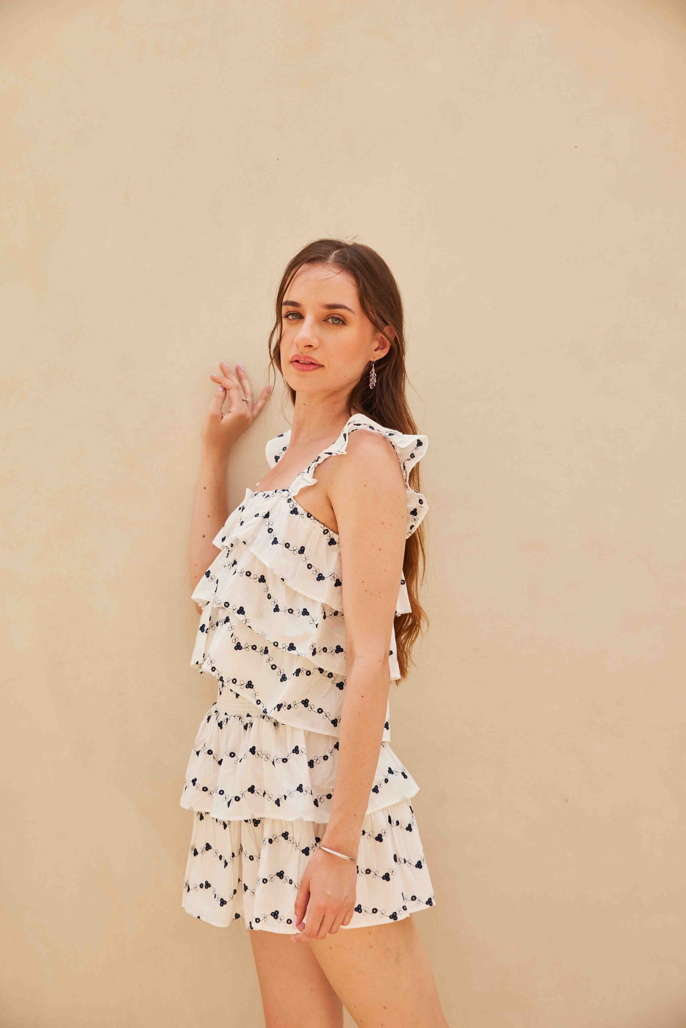Cotton Co-ord Set with cut work