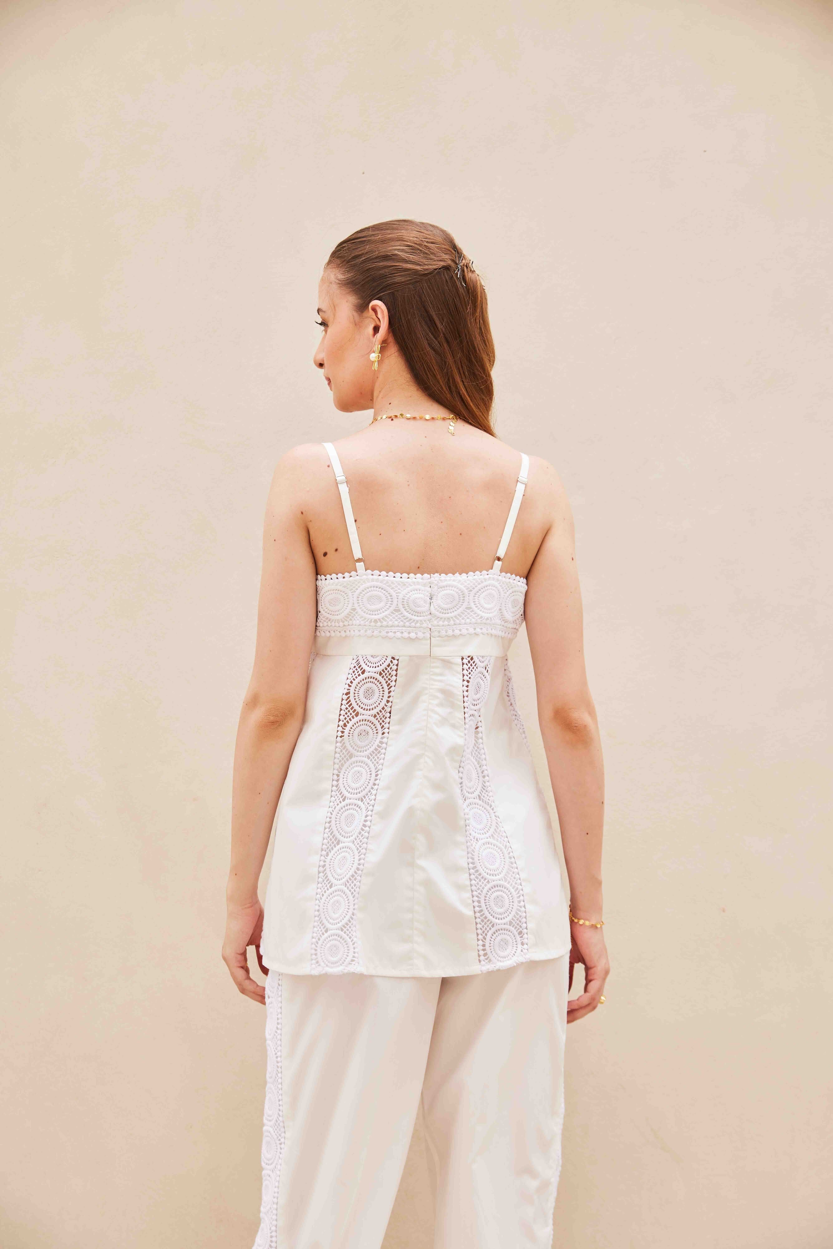 Pearl Co Ord Set with Lace Detailing