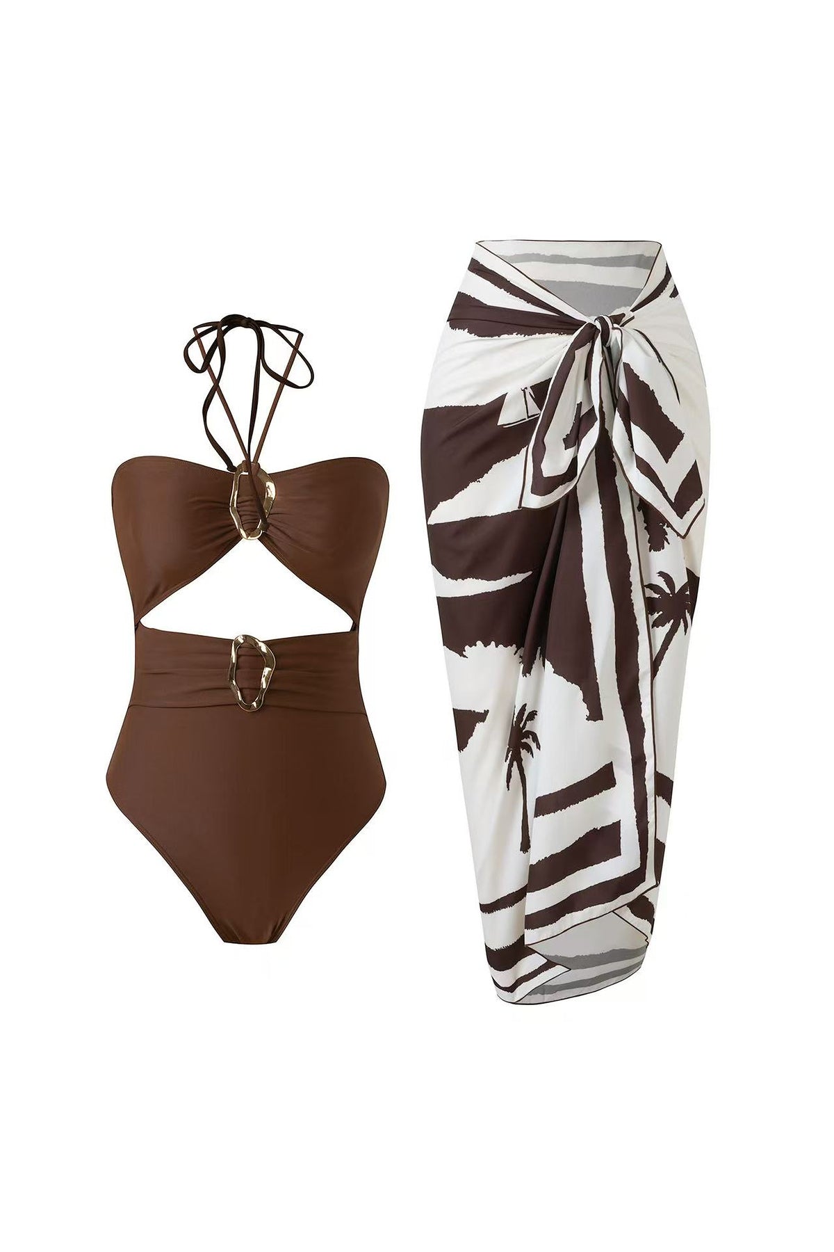 Cocoa Coast | Brown & Ivory