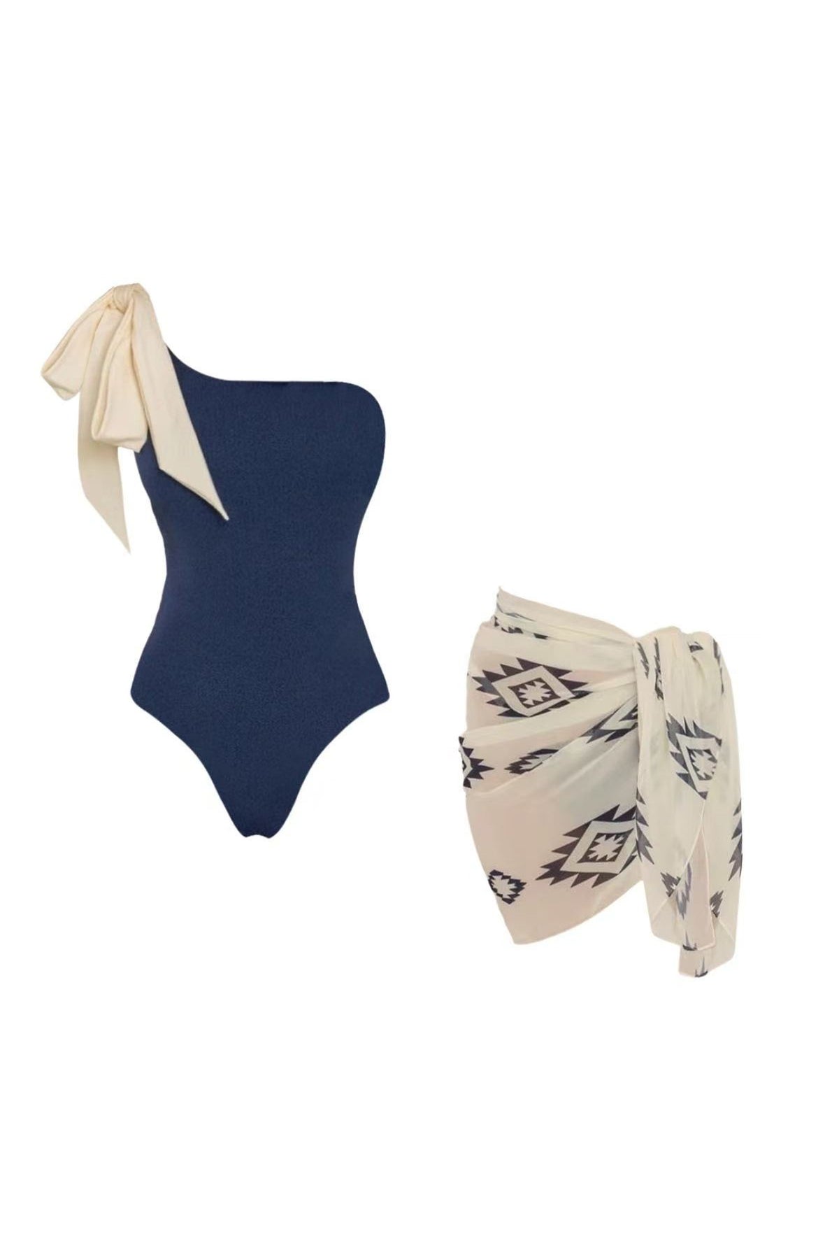 Aegean Bow | Blue & Ivory