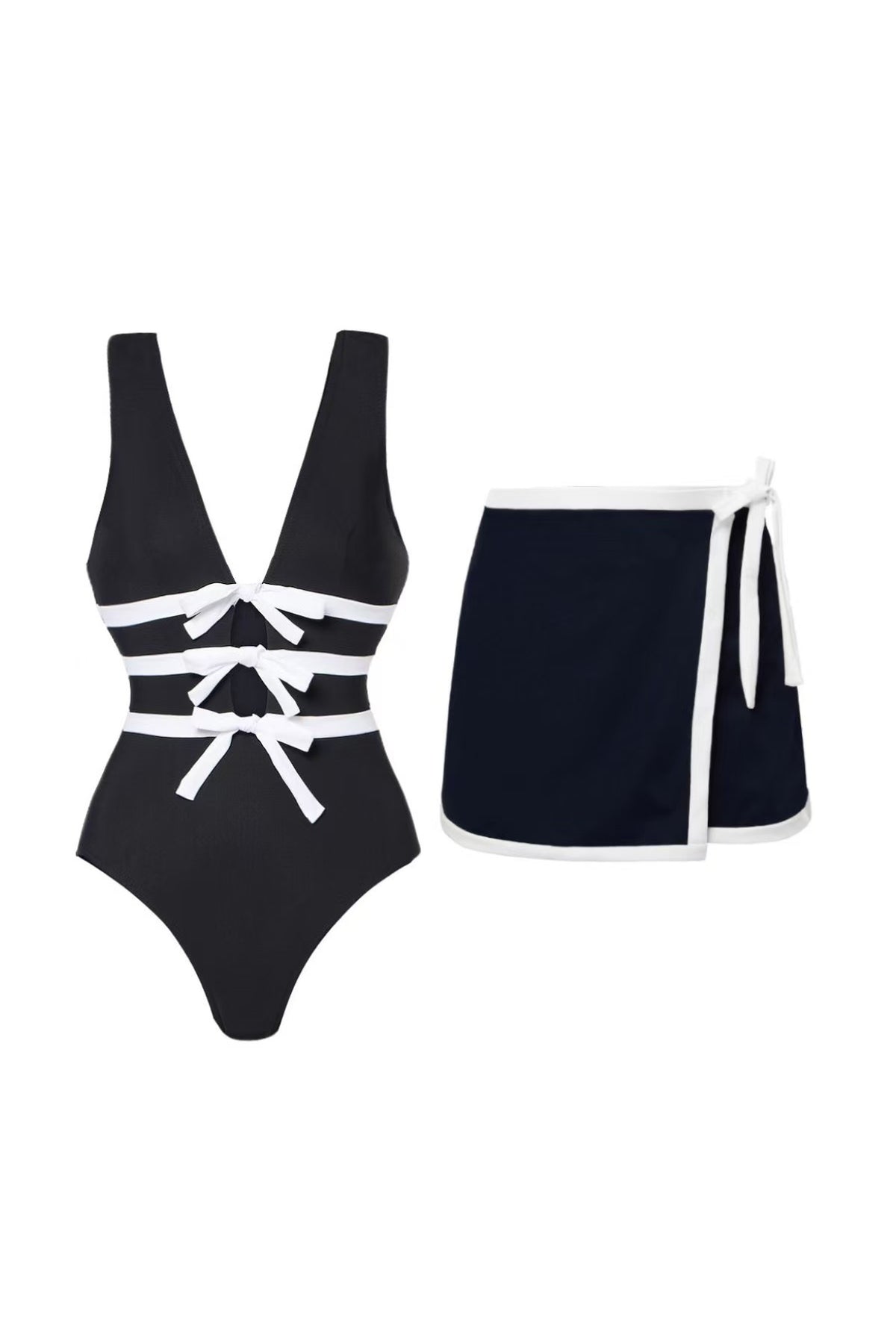 Noir Bow | Black & Ivory