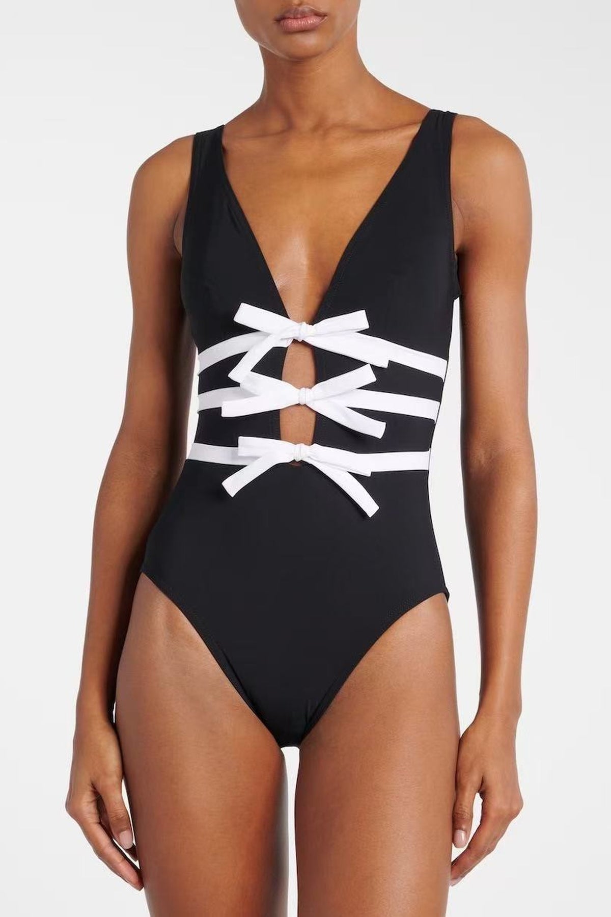 Noir Bow | Black & Ivory
