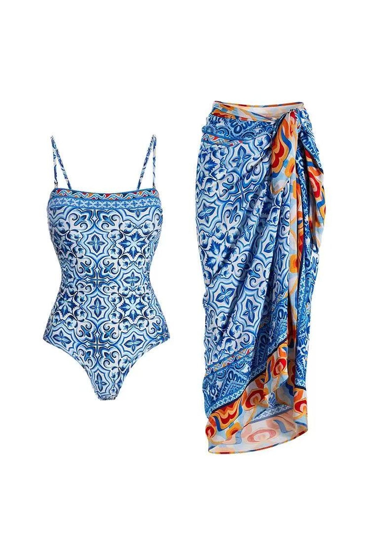 Capri Tide | Azure Blue & Ivory