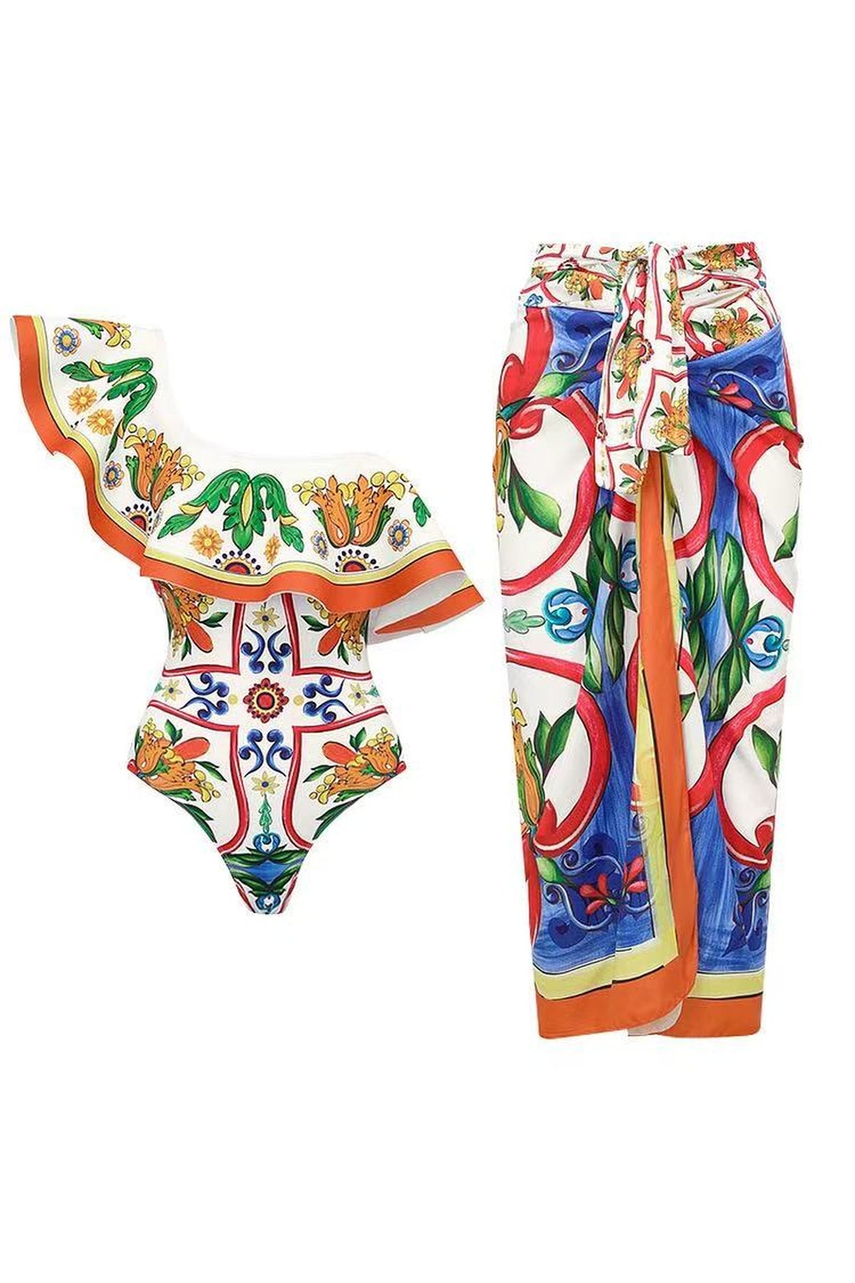 Sicilia Bloom | Ivory & Tangerine