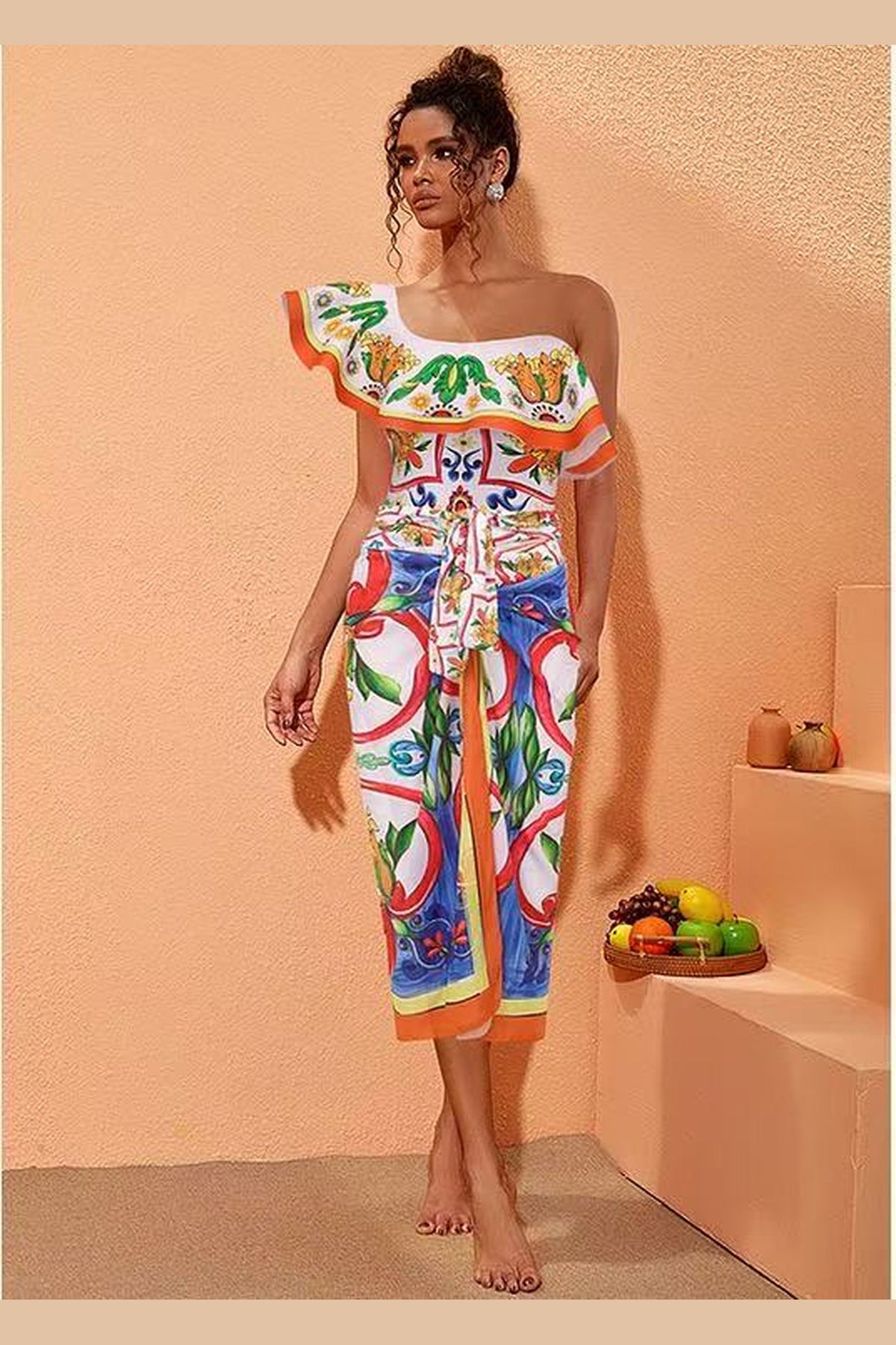 Sicilia Bloom | Ivory & Tangerine