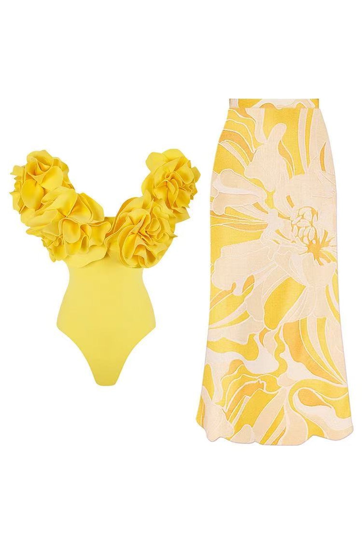 Sol Rosette | Yellow & Ivory