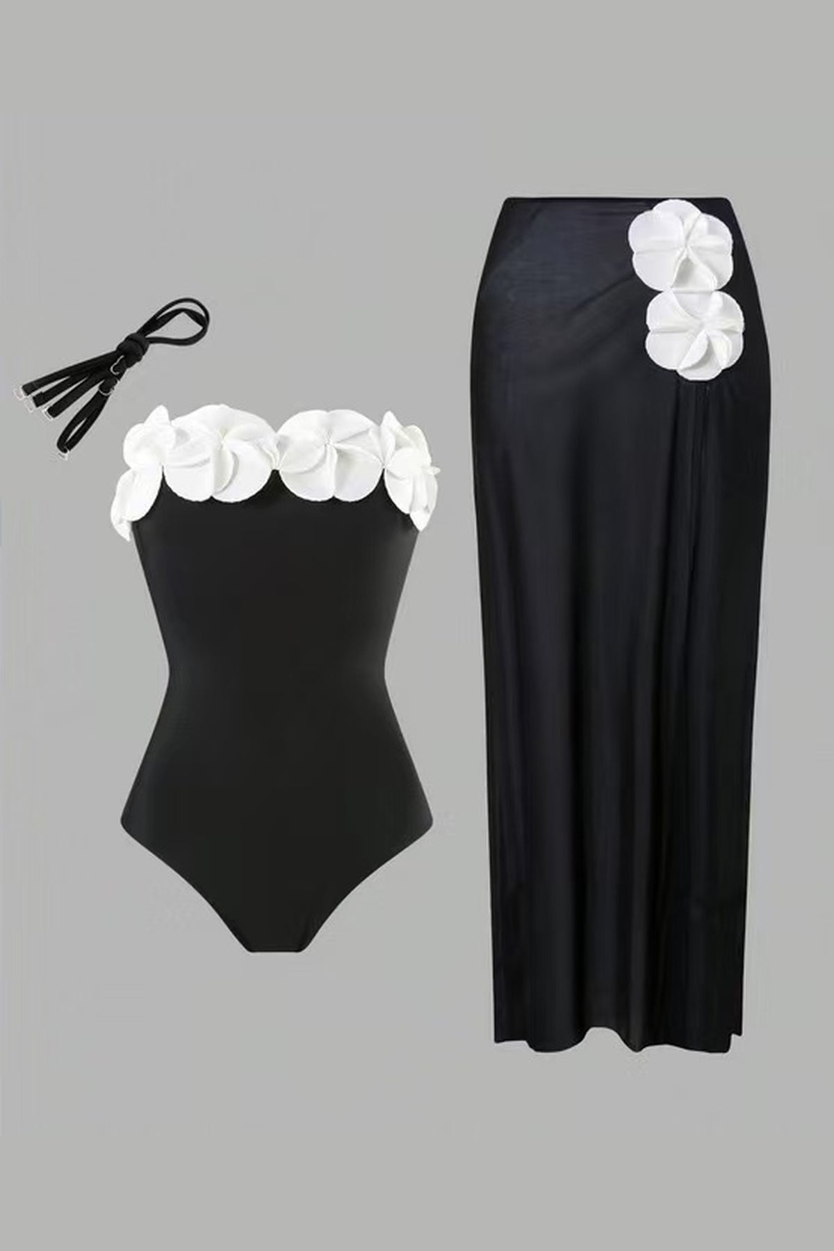 Noir Petal | Black & Ivory