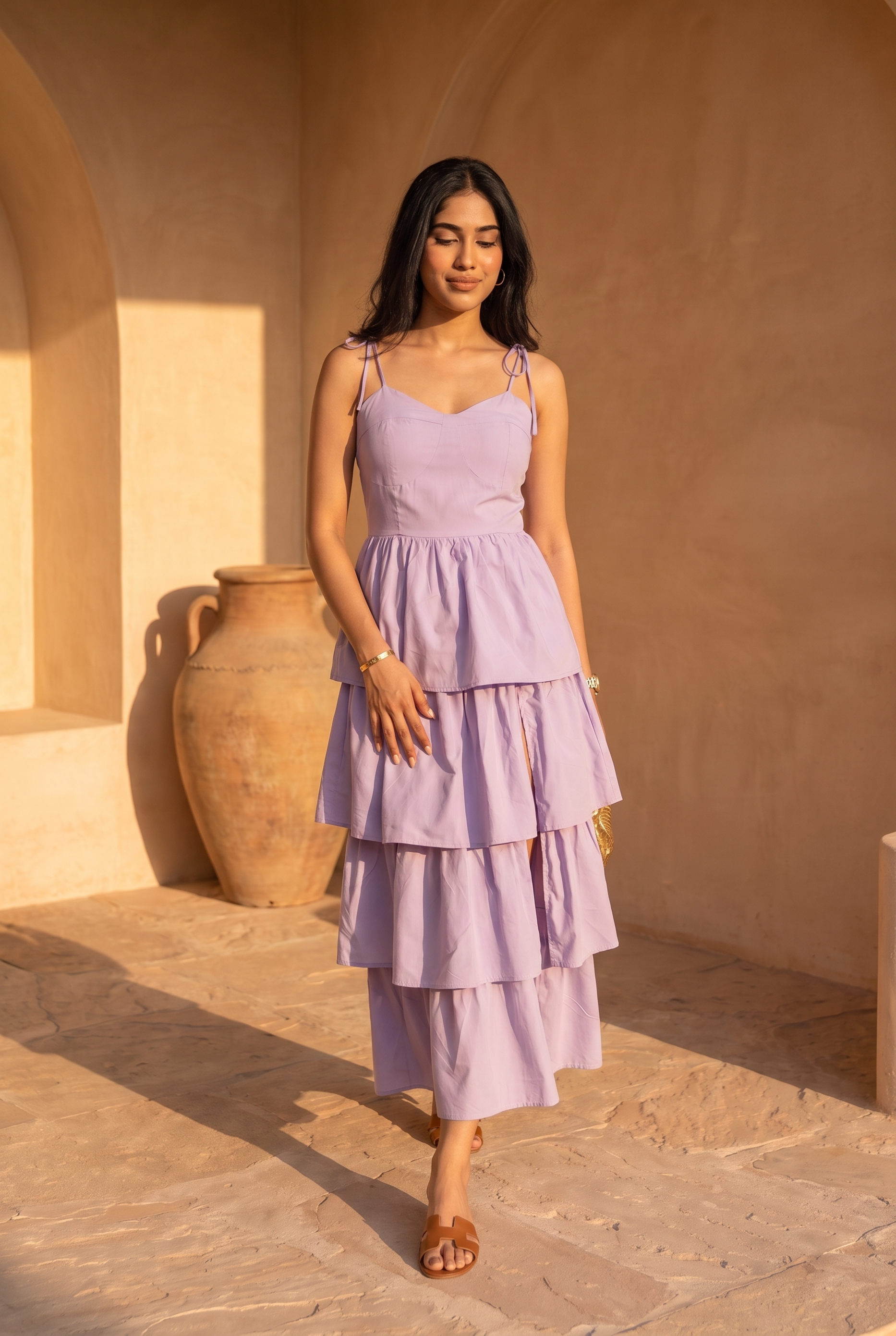 Layered Maxi Dress | Lilac