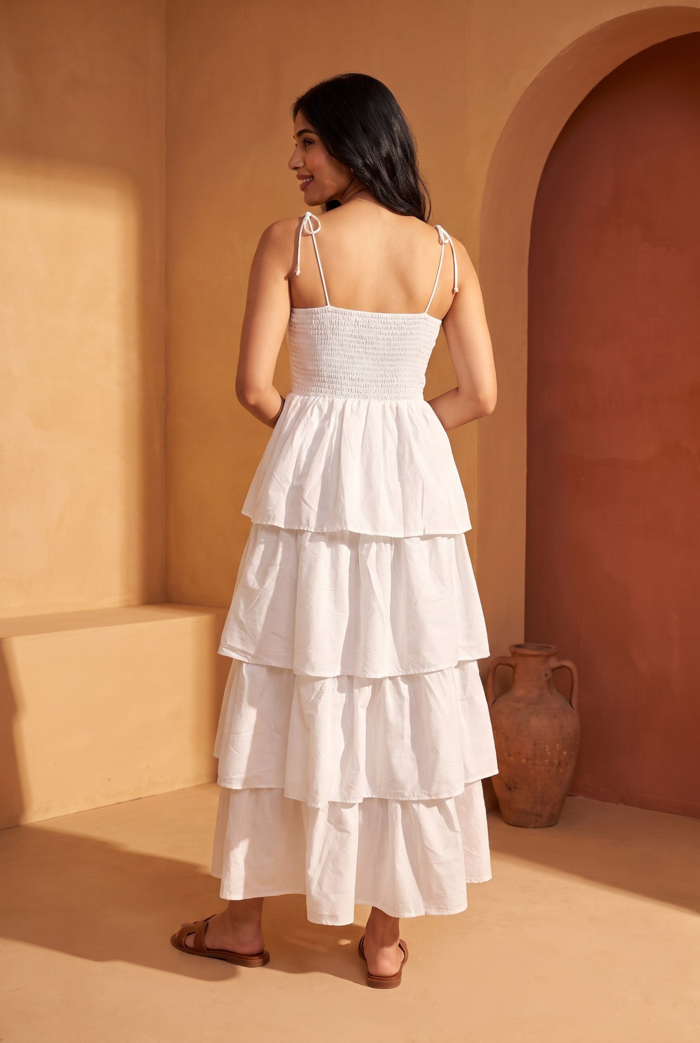 Layered Maxi Dress | White