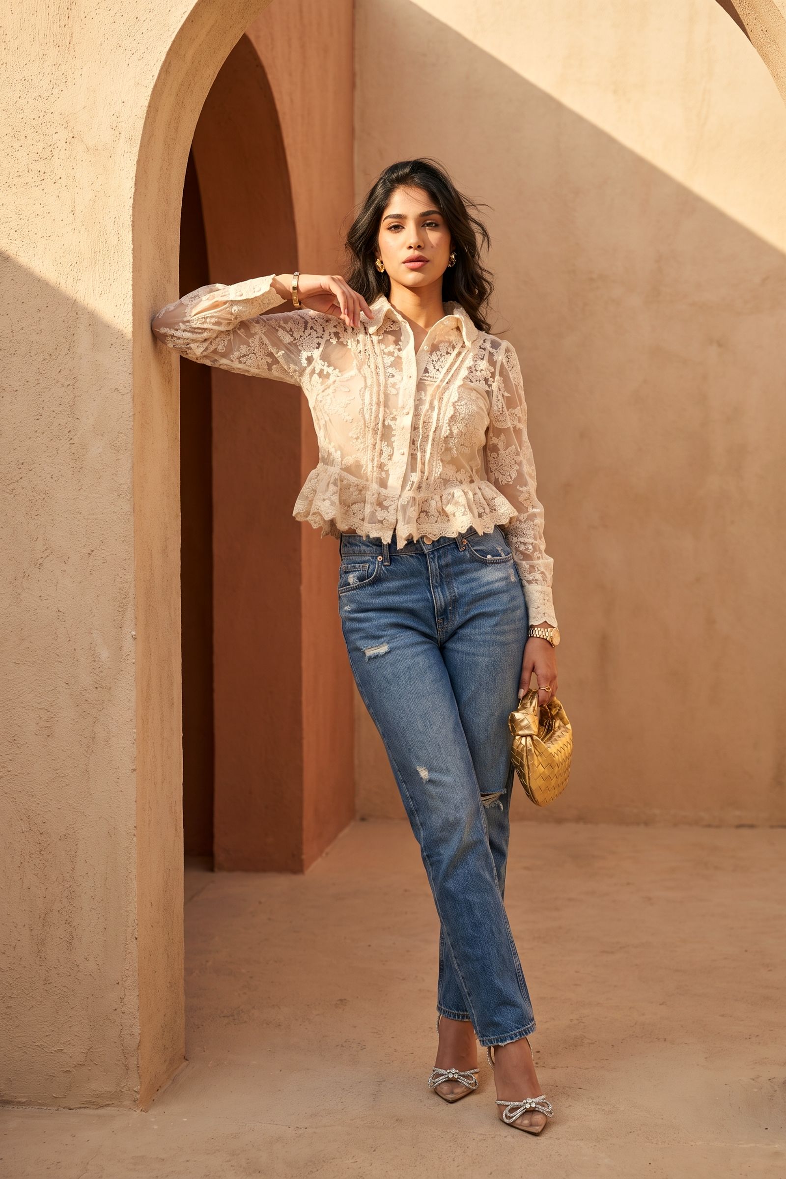 Textura Lace Shirt