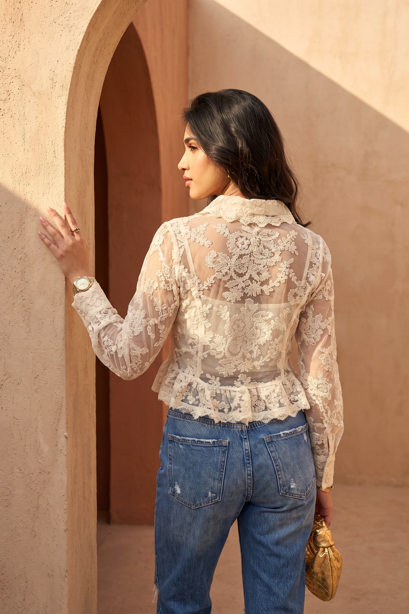 Textura Lace Shirt