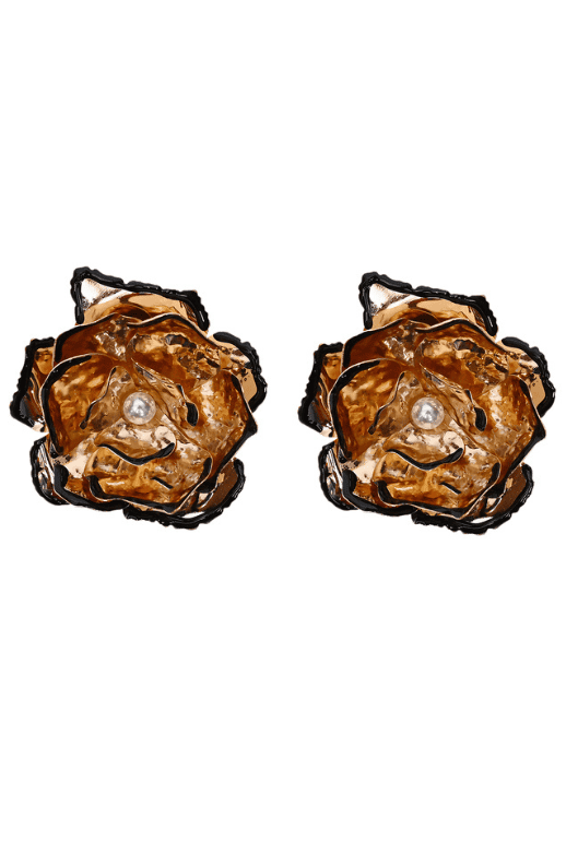Raised Flower Earrings