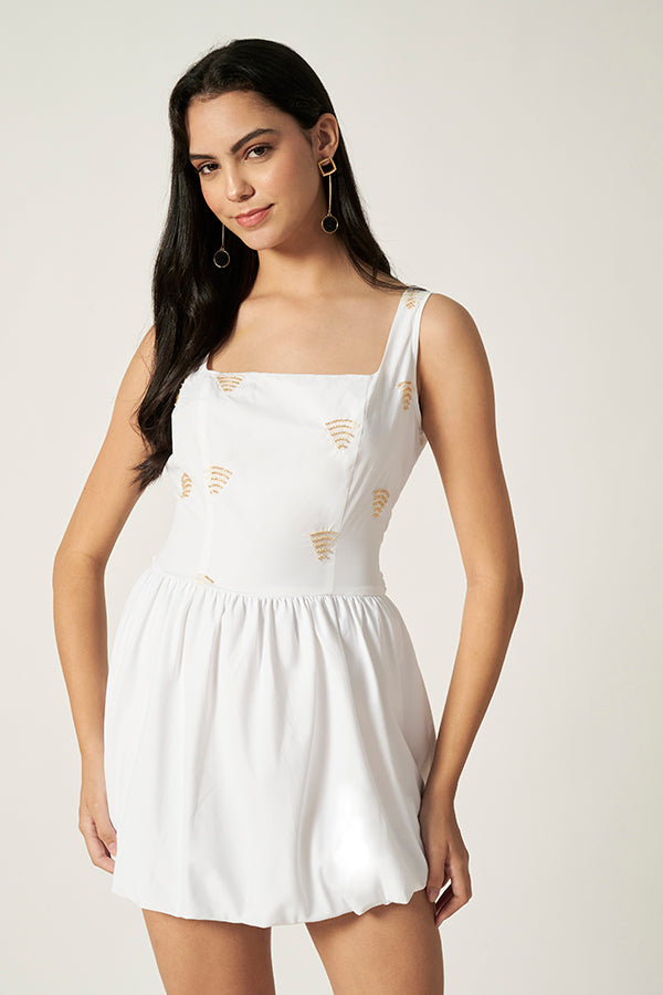 Backless Short Dress | White