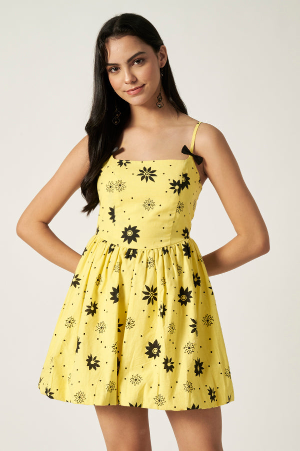 Diza Bow Short Dress