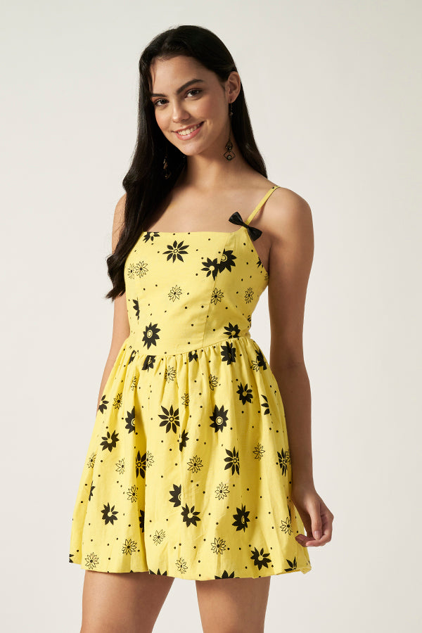 Diza Bow Short Dress