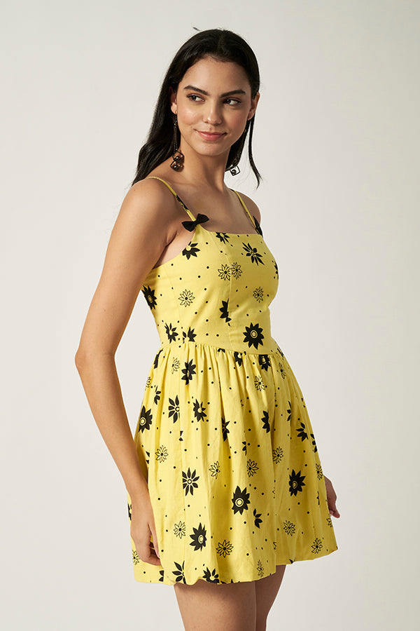 Diza Bow Short Dress