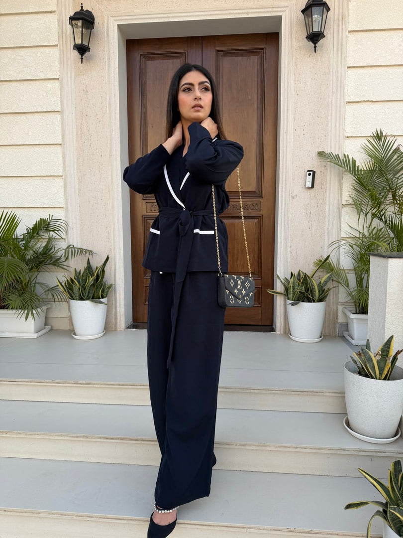 Elina Blazer Co-Ord Set (Navy)
