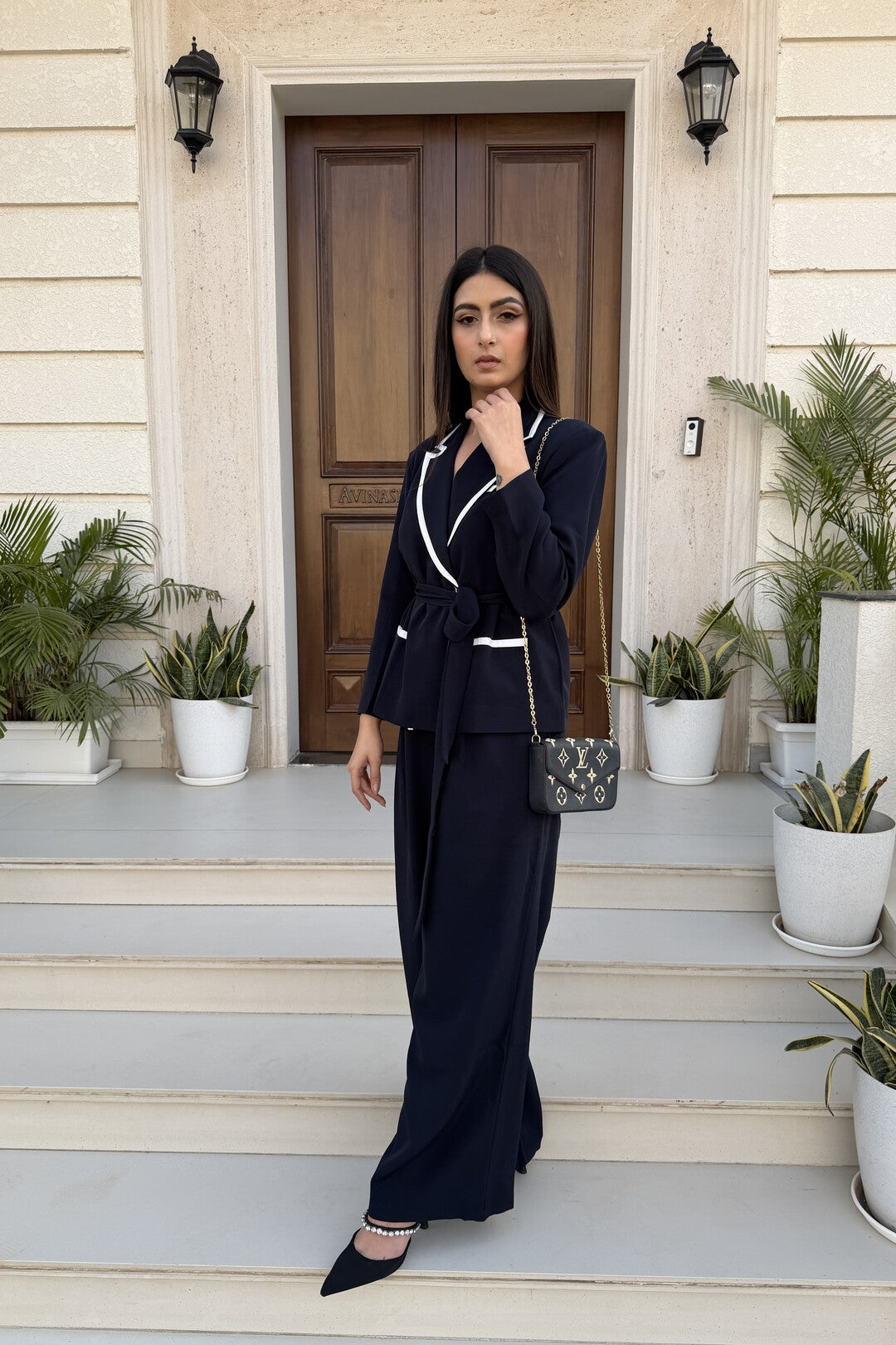 Elina Blazer Co-Ord Set (Navy)