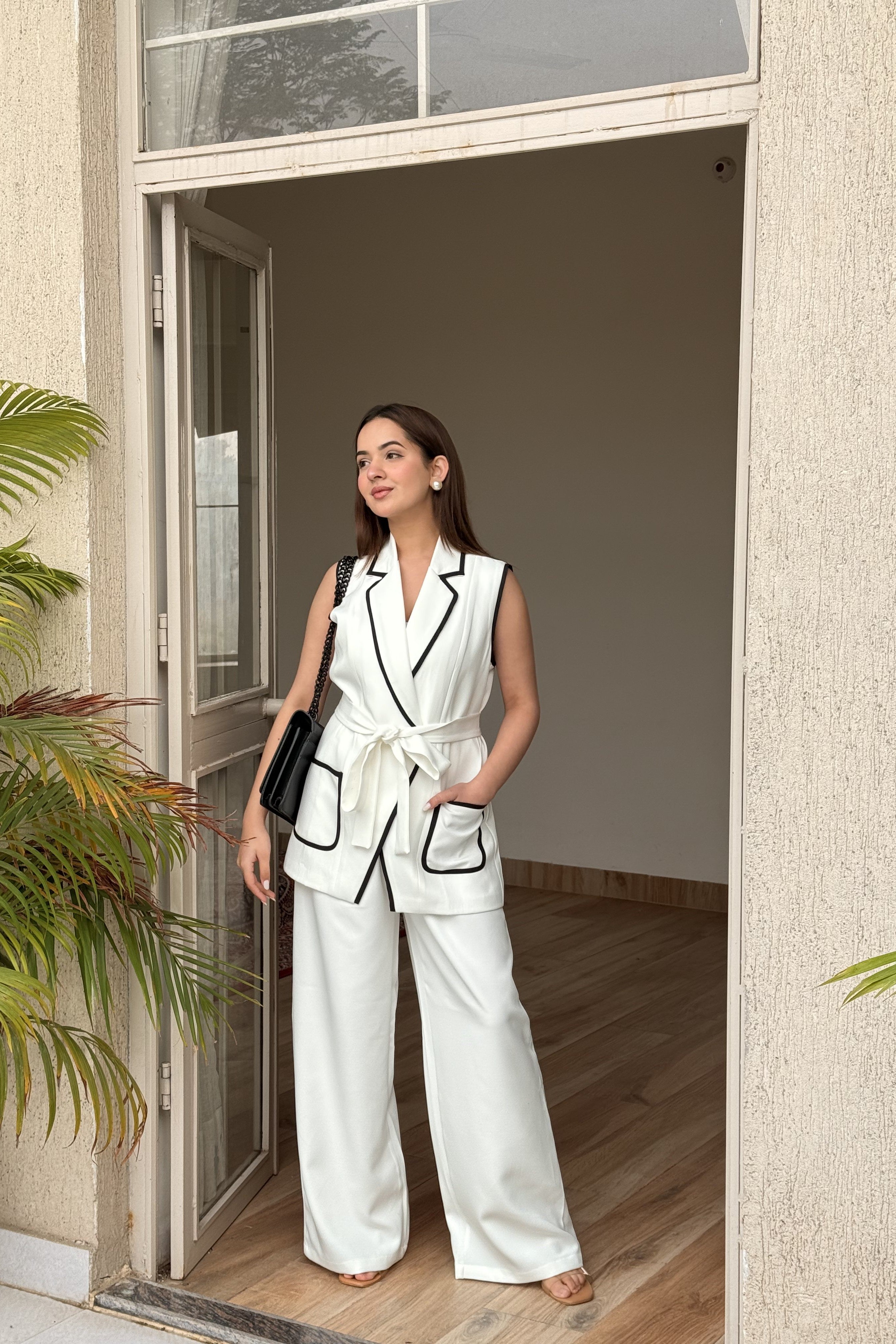 Zina Blazer Set | White