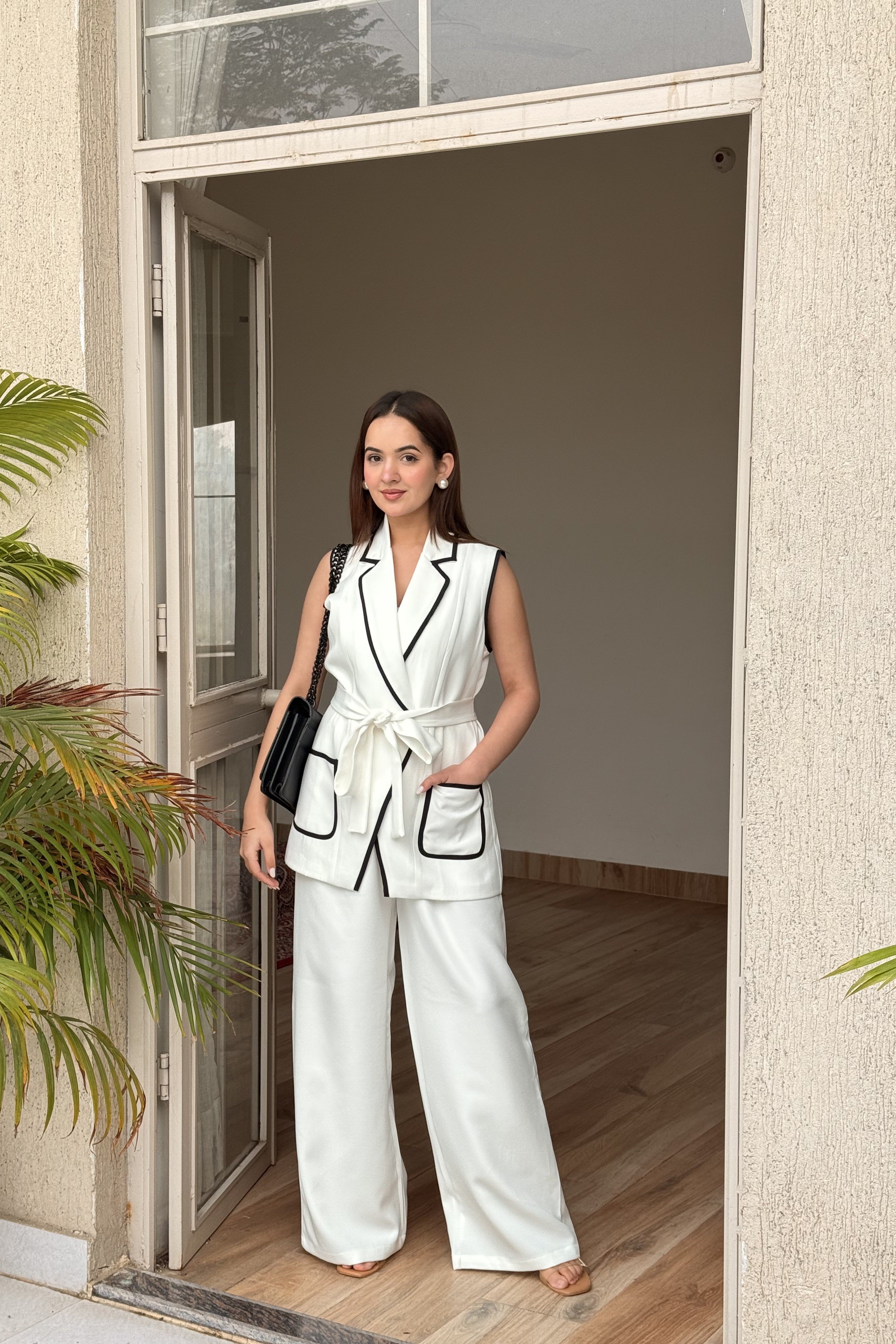 Zina Blazer Set | White