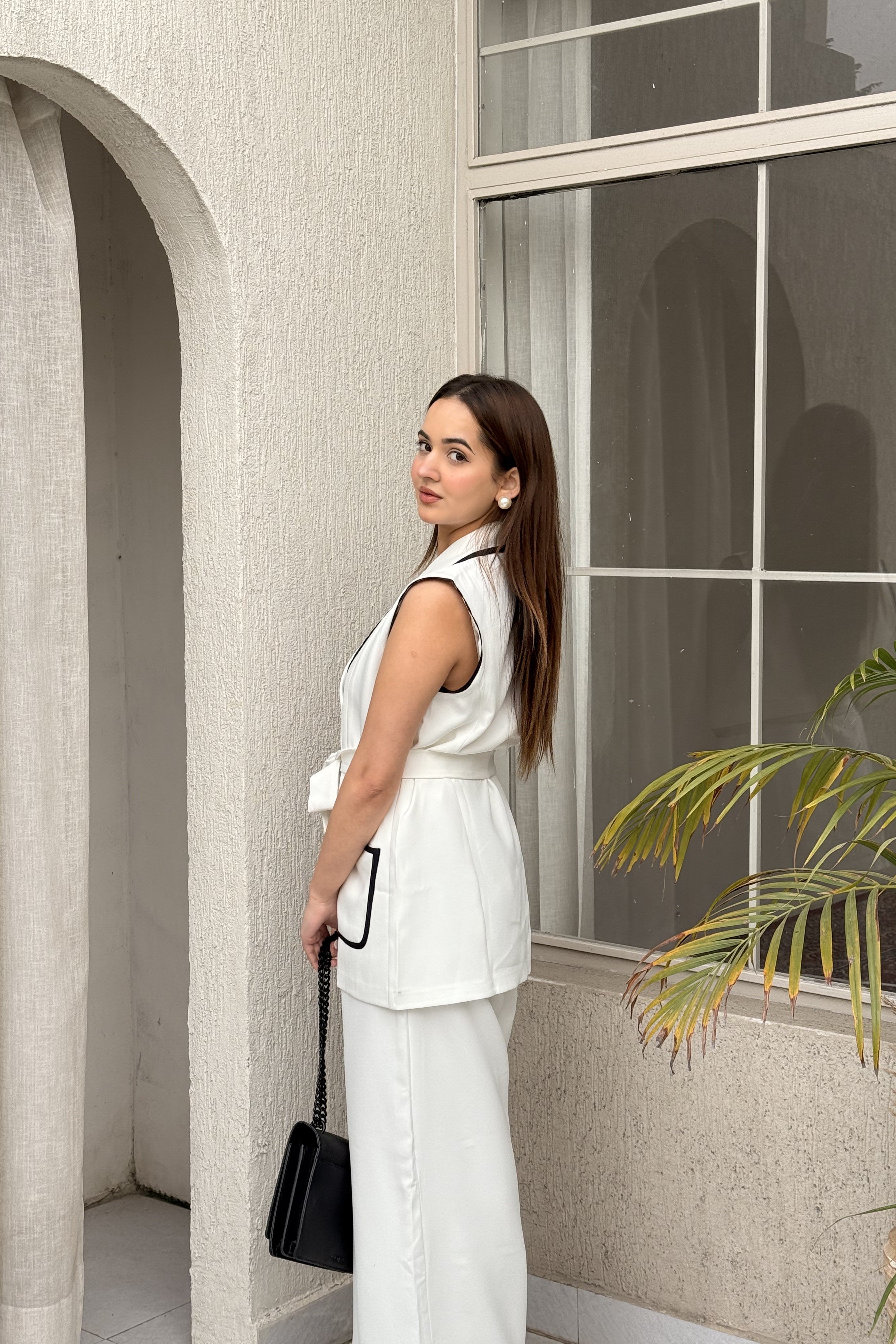 Zina Blazer Set | White