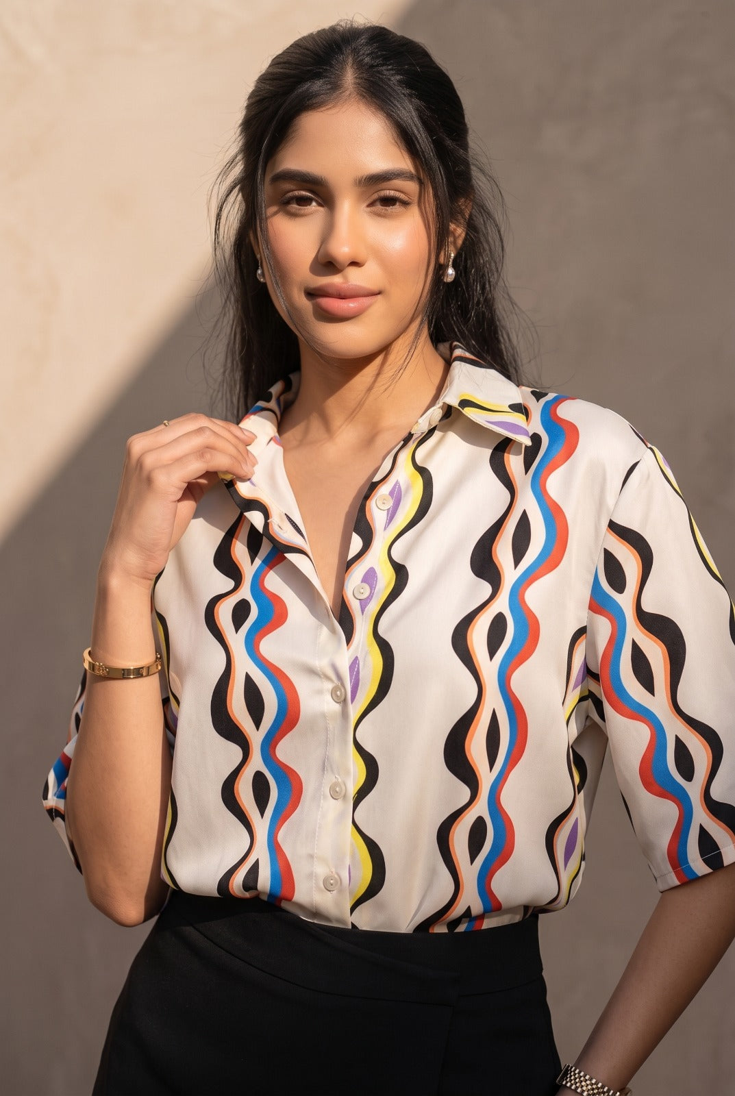 Satin Printed Shirt