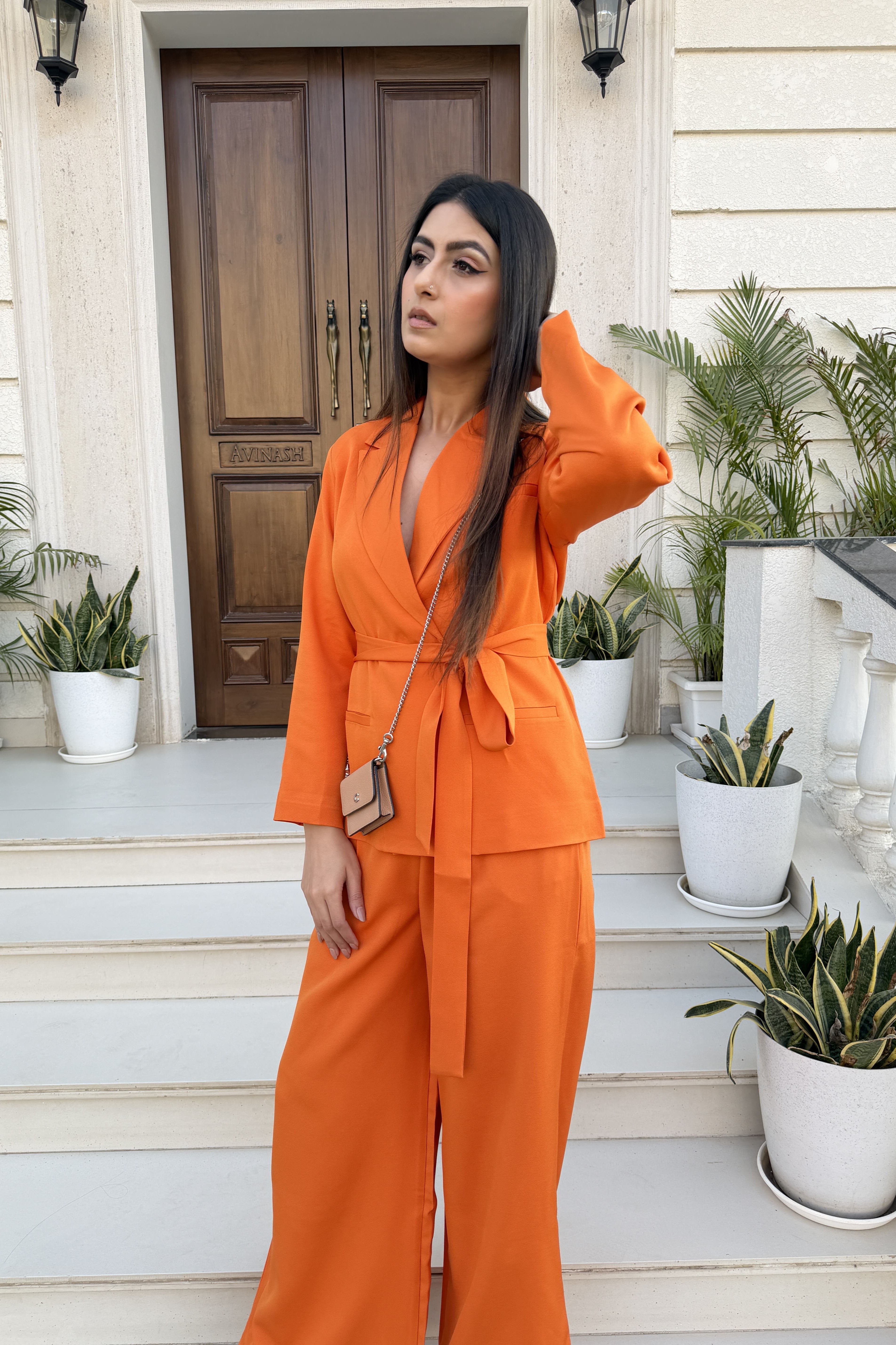 Blazer Co-Ord Set | Orange