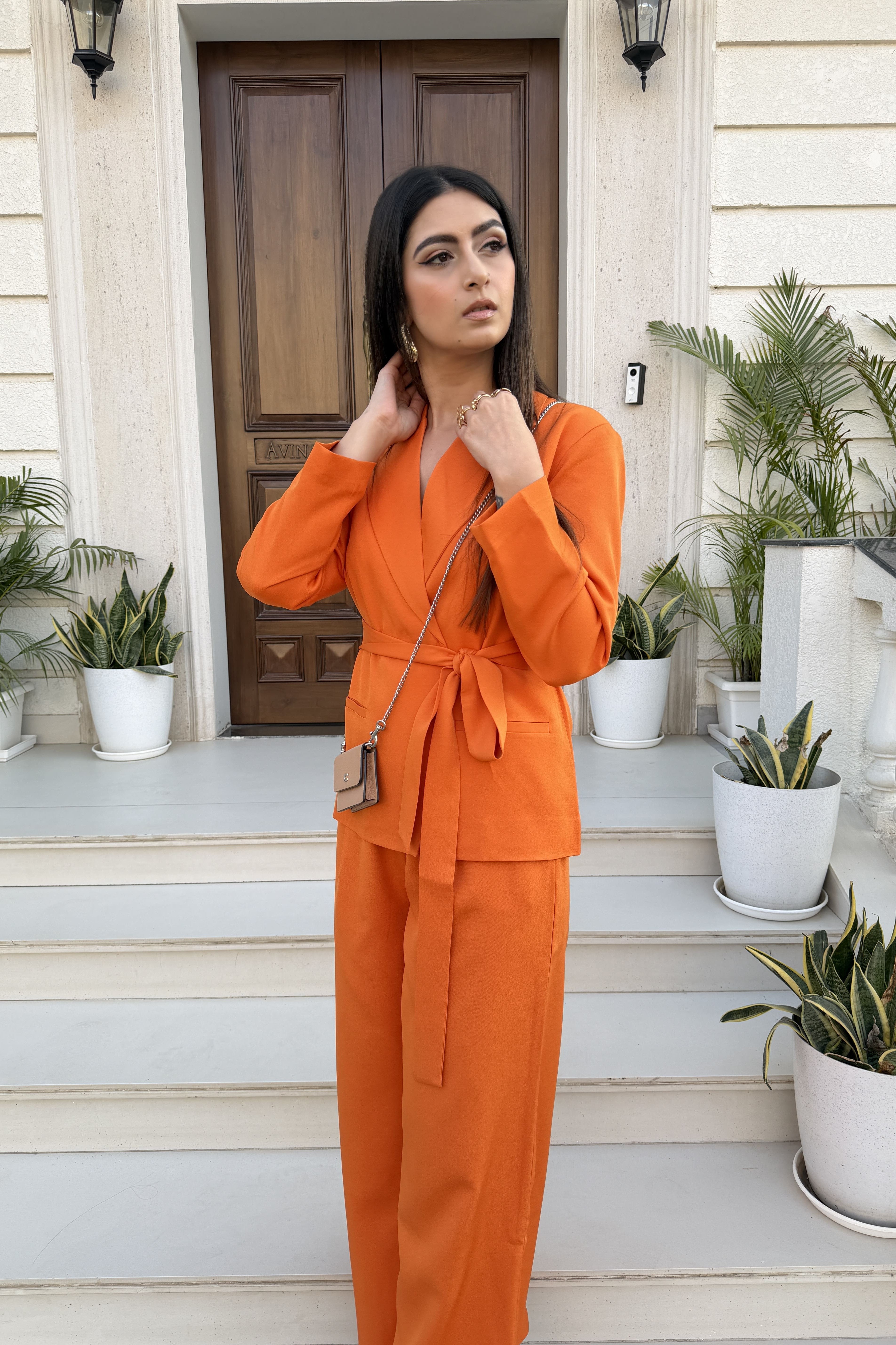Blazer Co-Ord Set | Orange