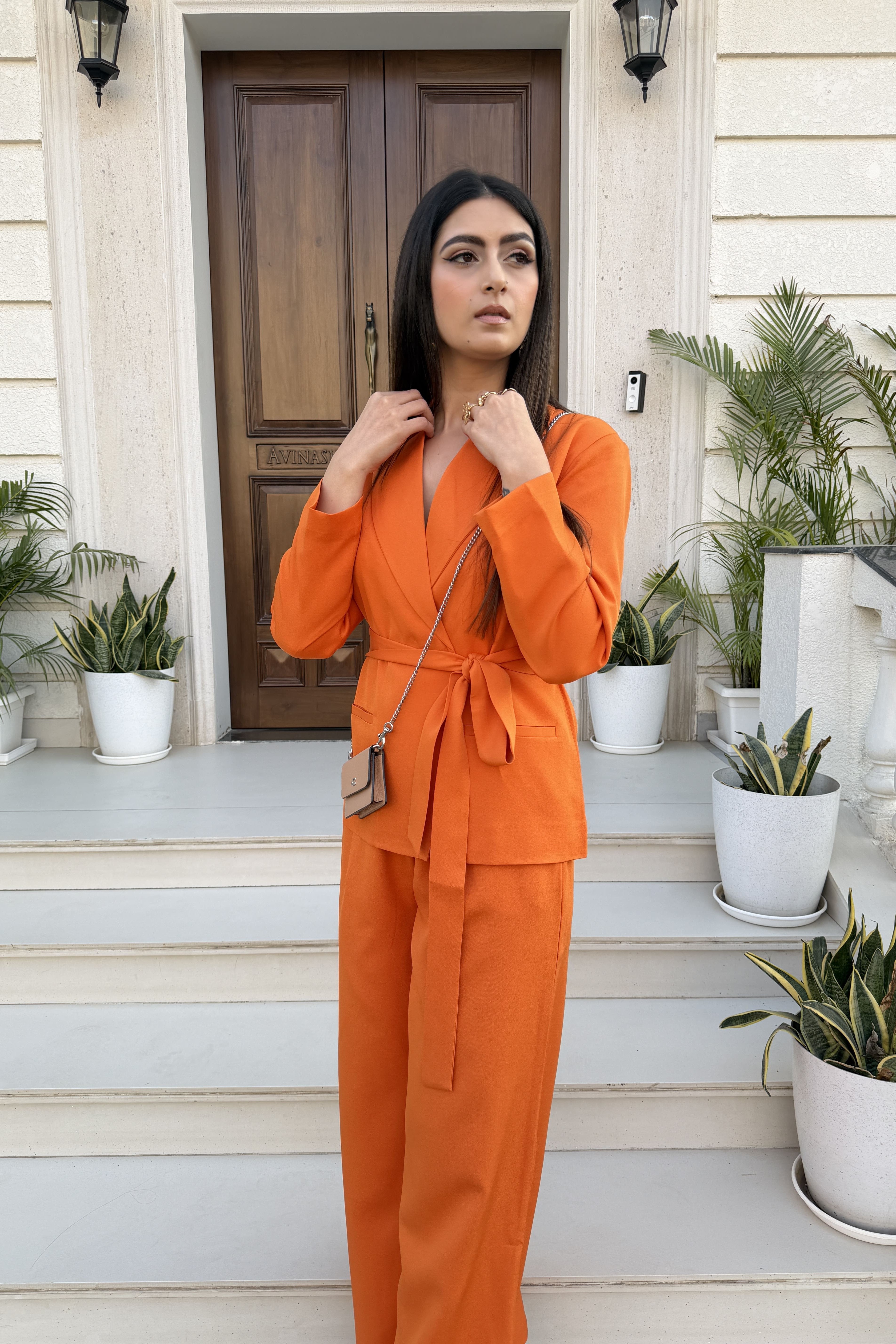 Blazer Co-Ord Set | Orange