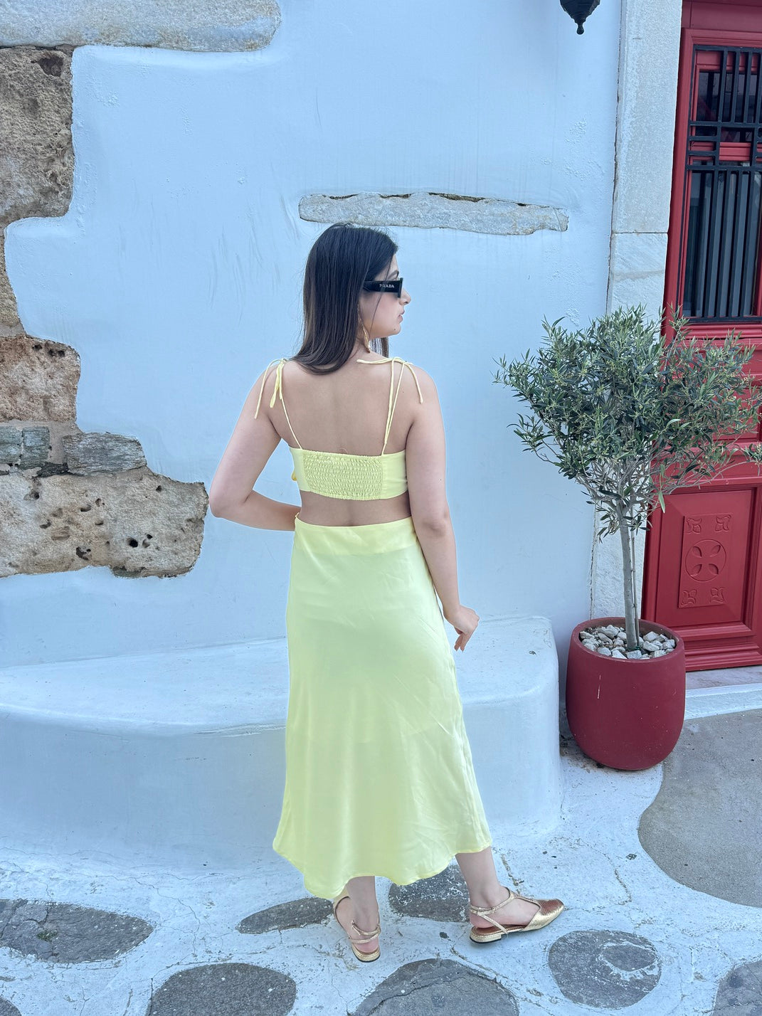 Nile Satin Co-ord | Butter Yellow