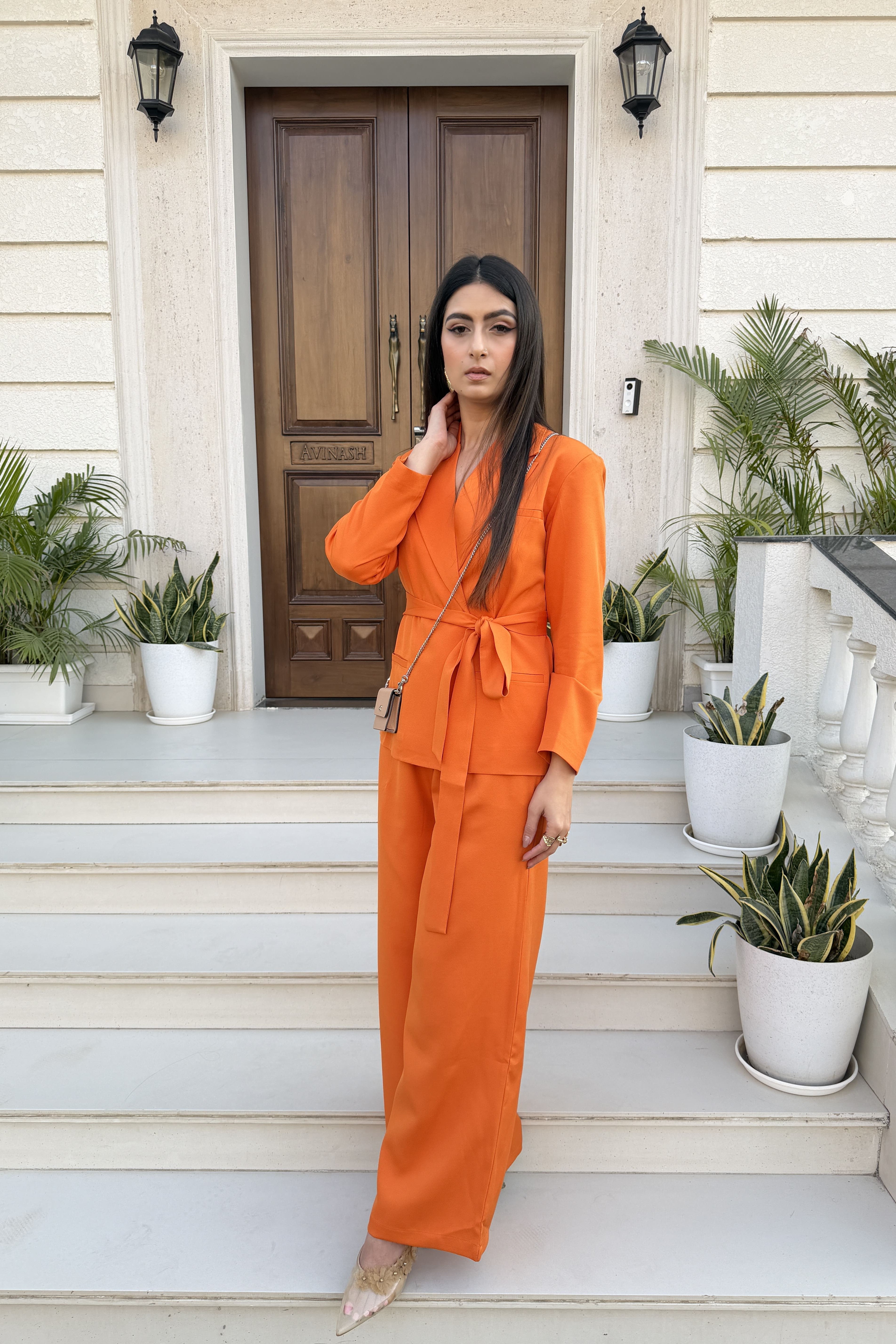 Blazer Co-Ord Set | Orange