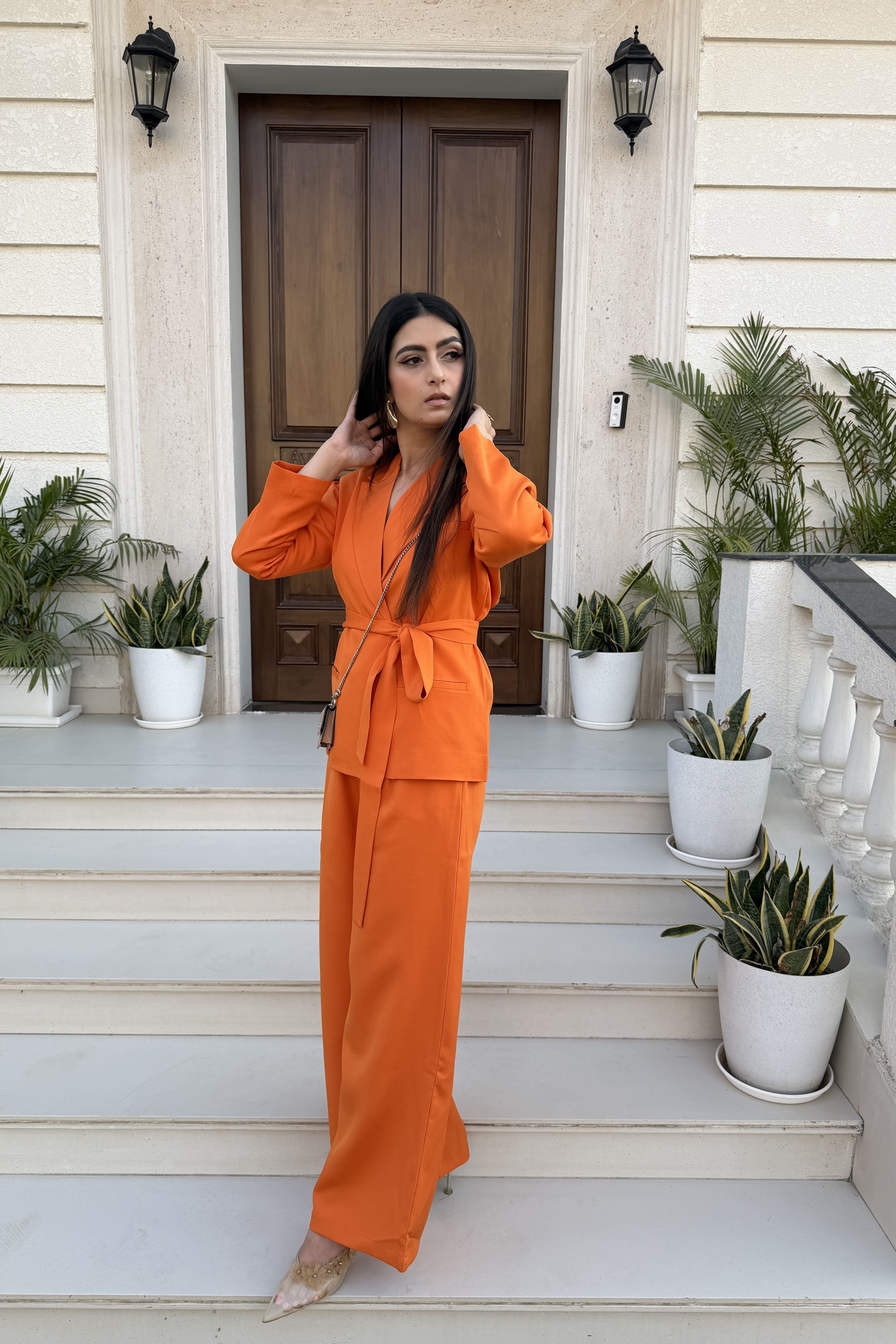 Blazer Co-Ord Set | Orange