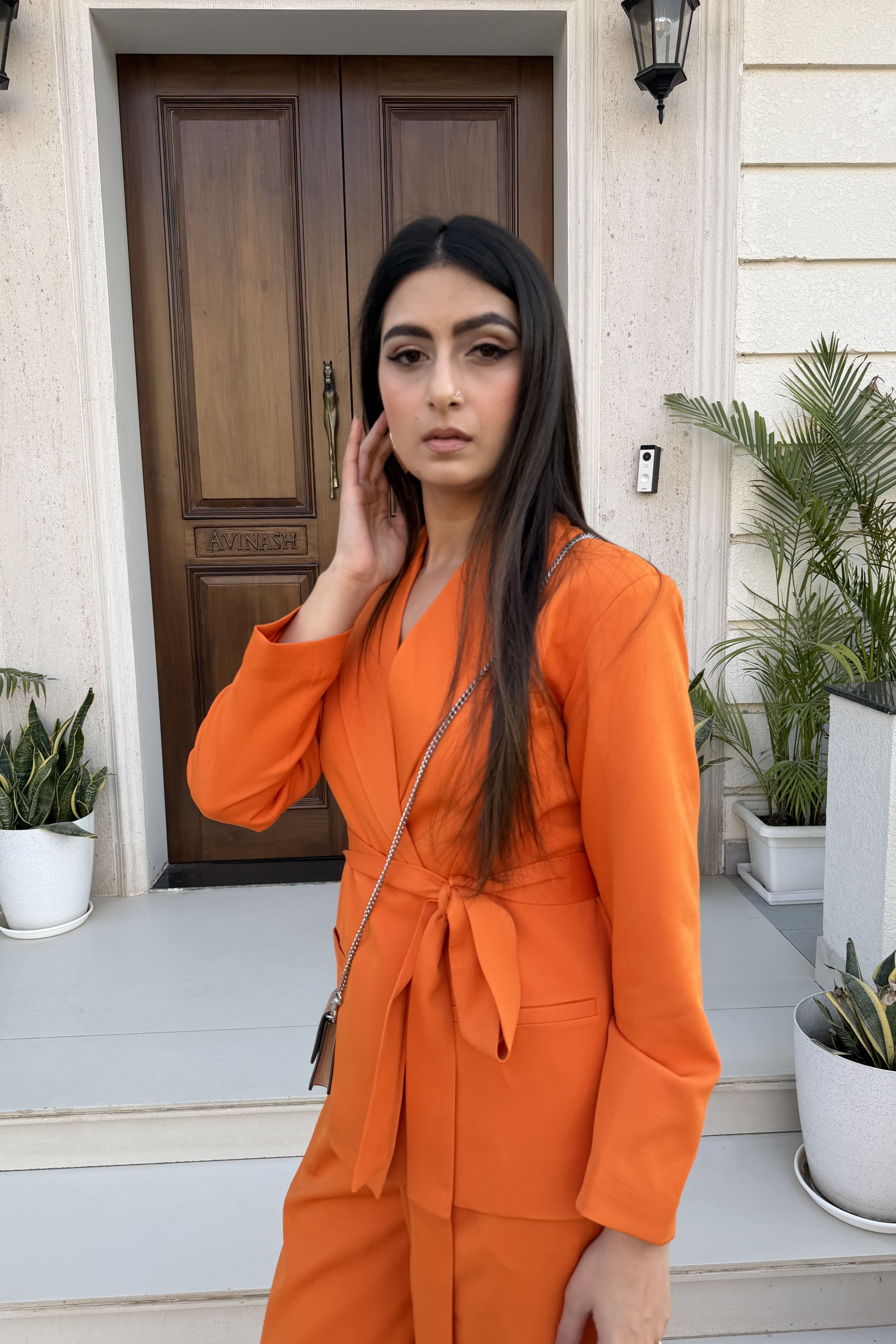 Blazer Co-Ord Set | Orange