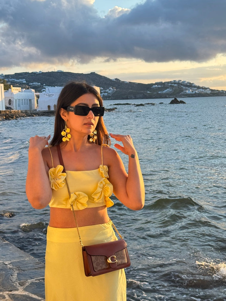 Nile Satin Co-ord | Butter Yellow