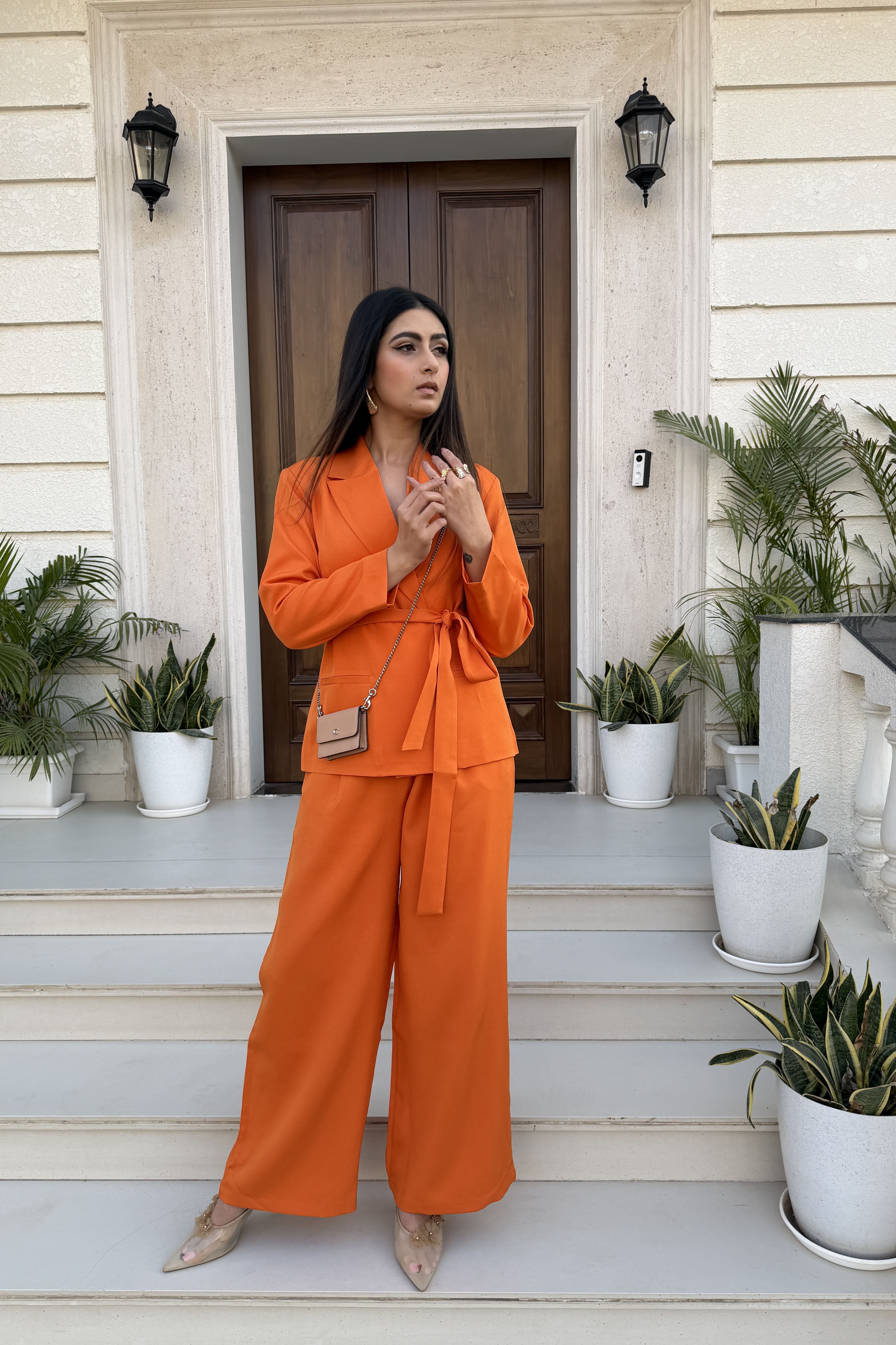 Blazer Co-Ord Set | Orange