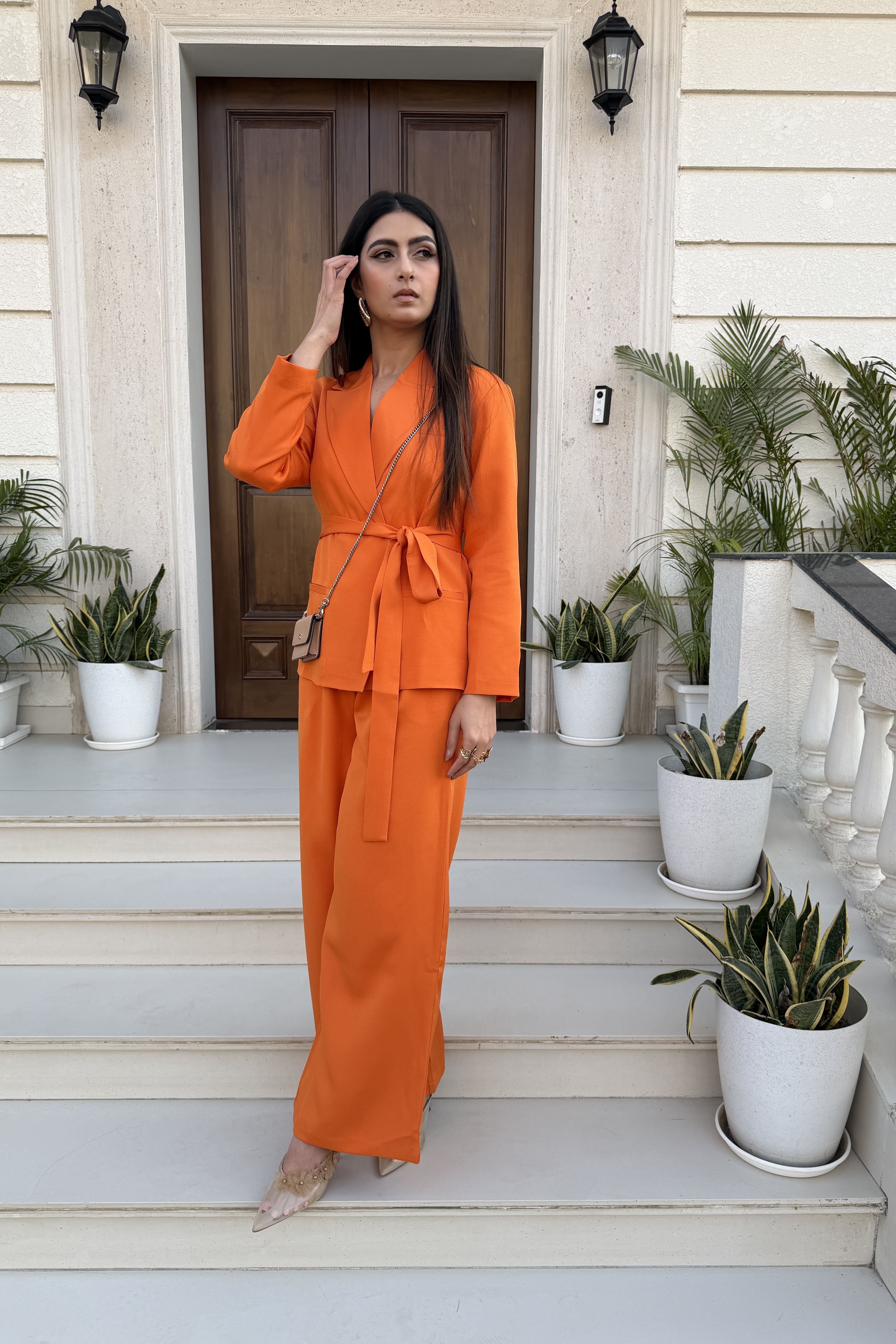 Blazer Co-Ord Set | Orange