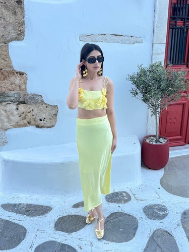 Nile Satin Co-ord | Butter Yellow