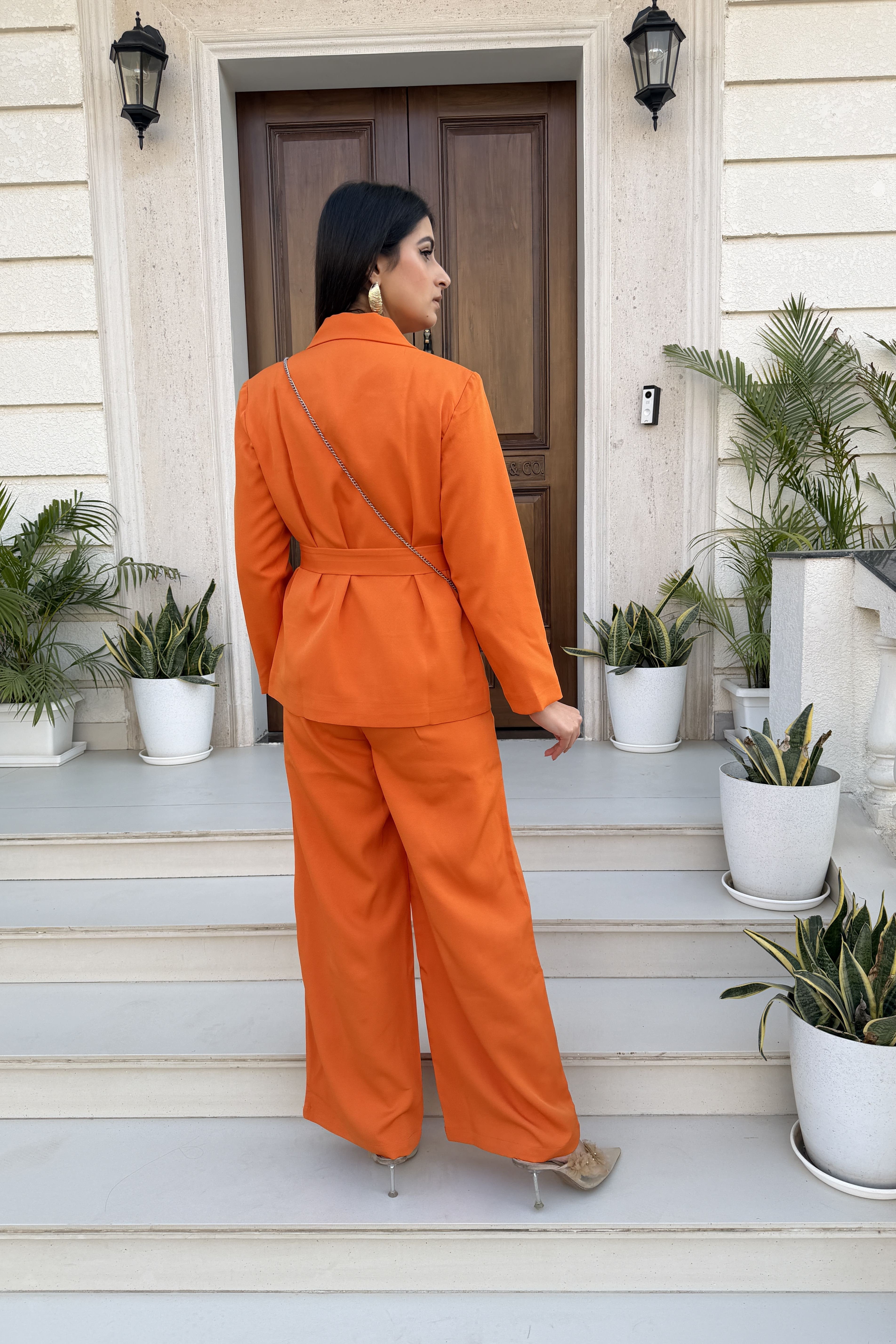 Blazer Co-Ord Set | Orange