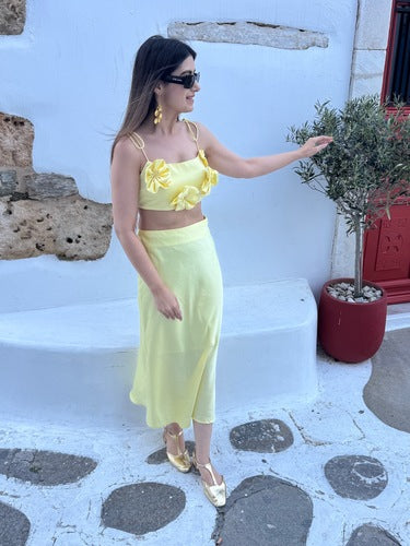 Nile Satin Co-ord | Butter Yellow
