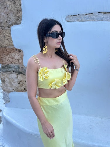 Nile Satin Co-ord | Butter Yellow